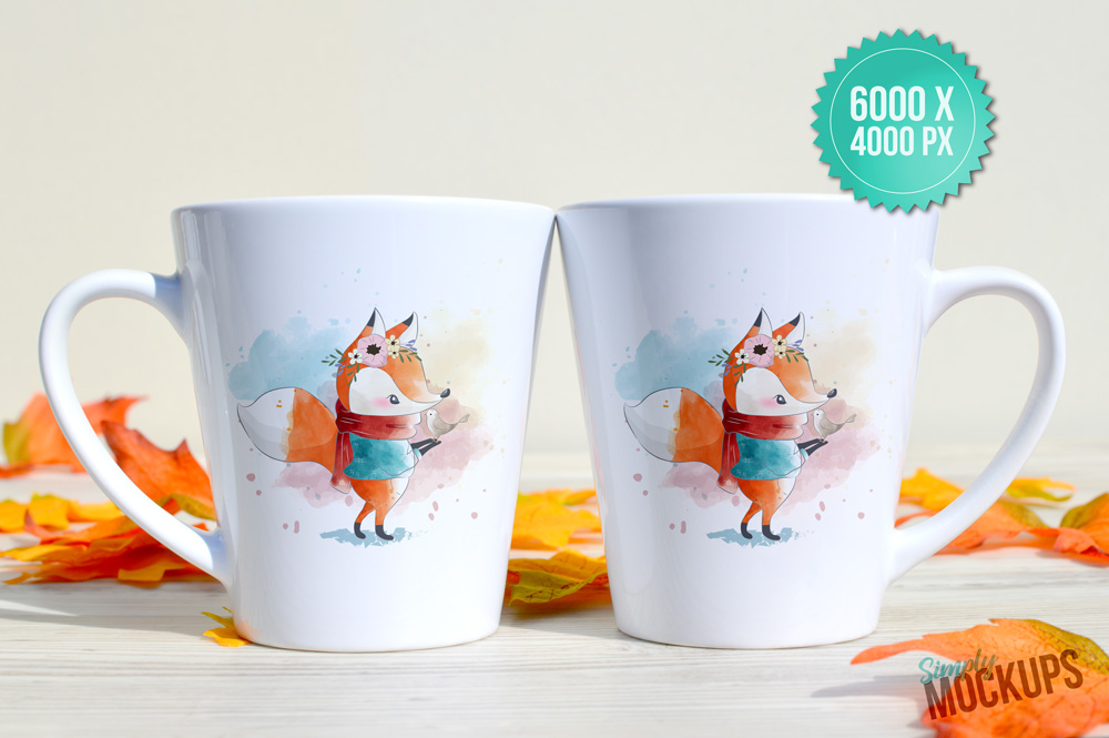 Download 12oz Latte Mug Fall Mockup - 2 Sided (158467) | Mock Ups ...