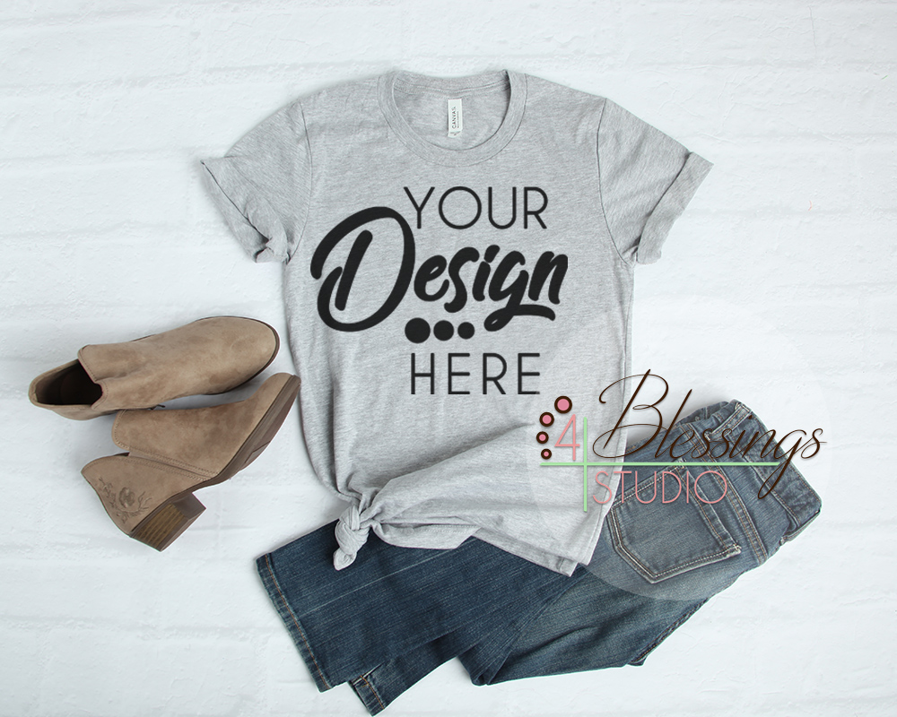 Download Bella Canvas Mockup Bundle T Shirt Flat Lay Bundle 5 ...