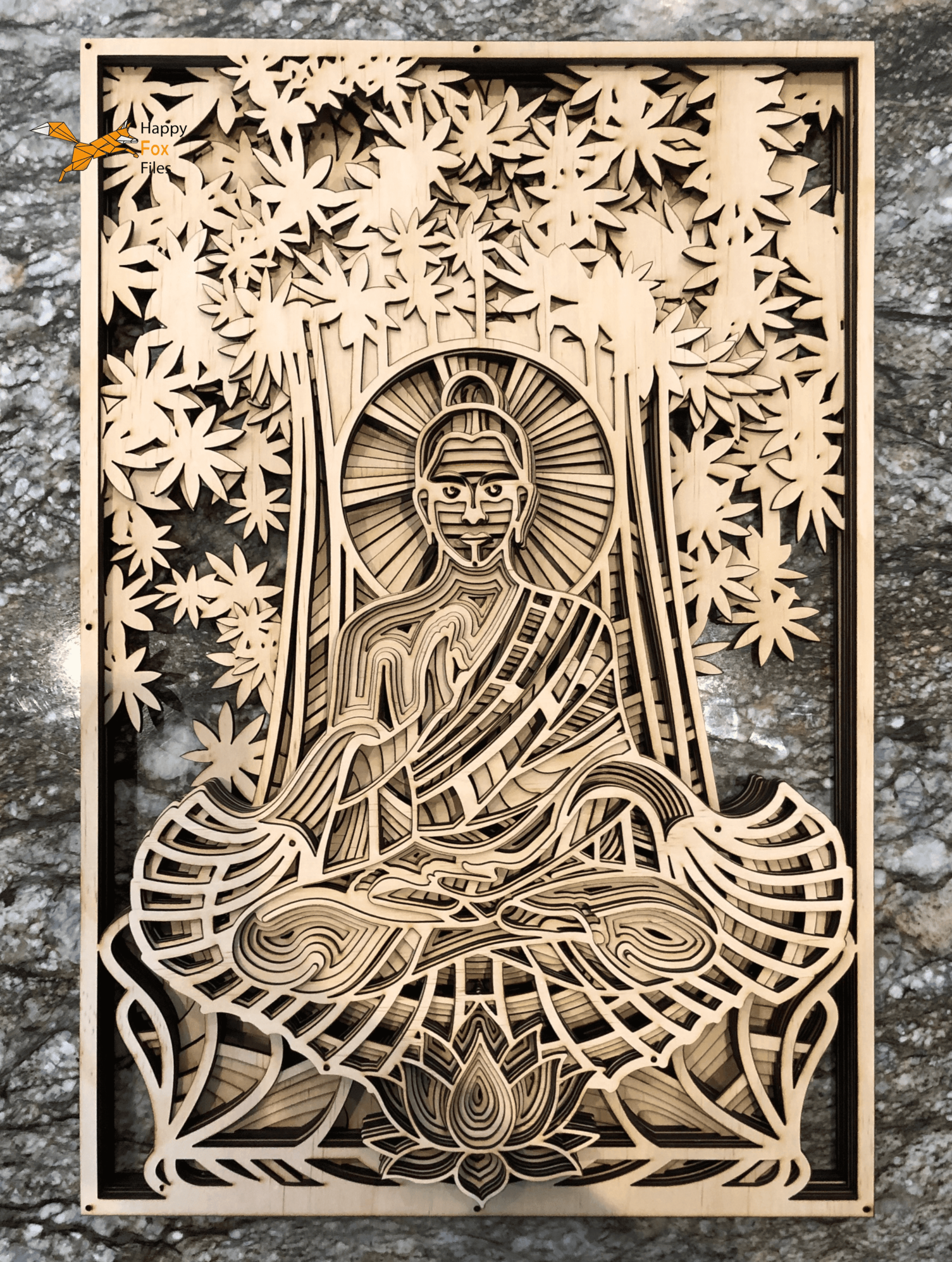 Download Multilayer Mandala 'Buddha' Files for CNC Laser