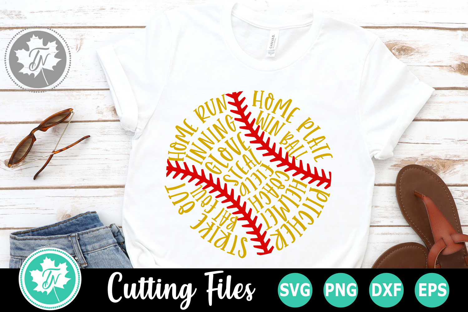 Softball Words A Sports SVG Cut File