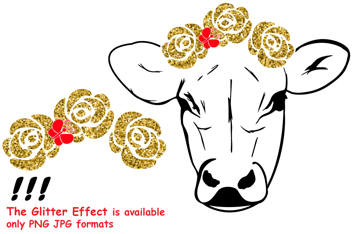 Download Cow with Flowers SVG, Bandanna Flower , Heifer SVG -74SV ...
