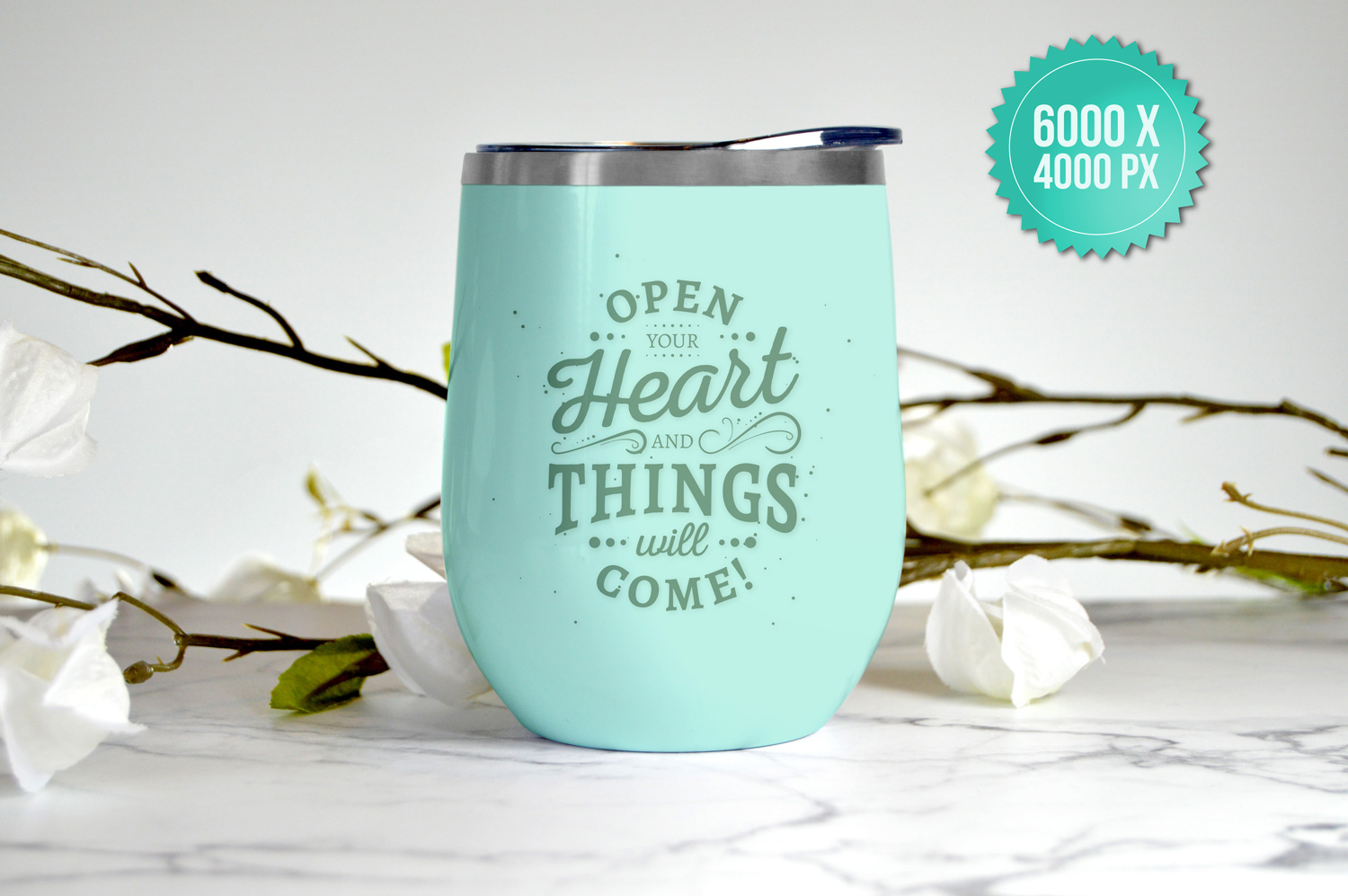 Download Mint 12oz Wine Tumbler Mockup (158488) | Mock Ups | Design ...