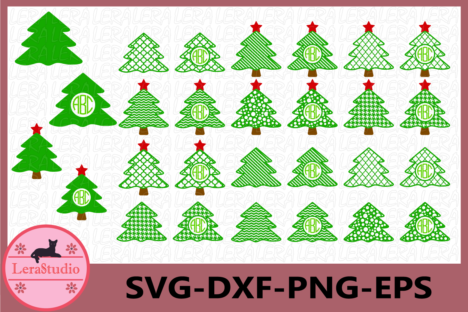 Download Christmas Tree SVG, Christmas Monogram Frame SVG, Christmas