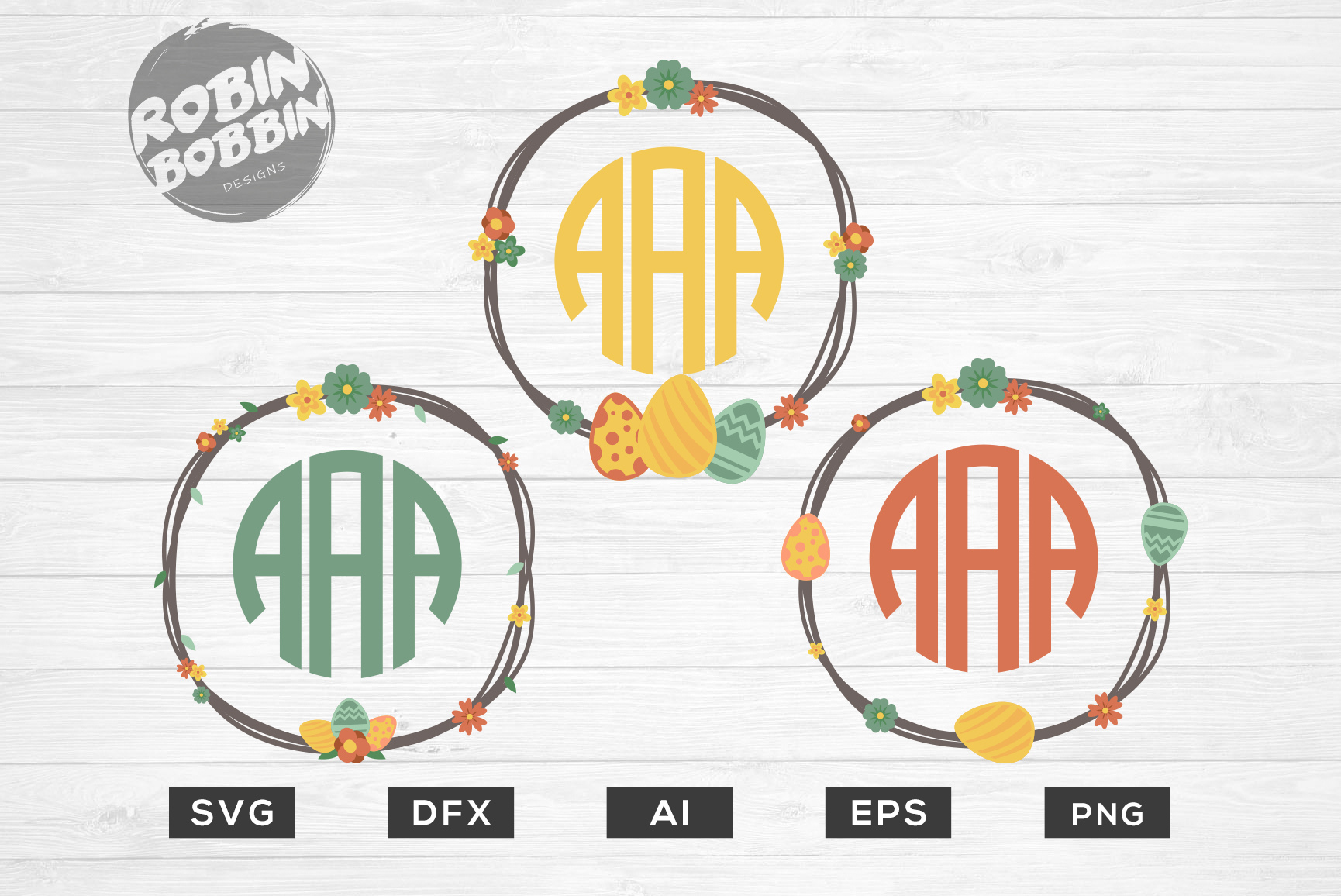 Download Easter Monogram Frames Wreath SVG - Happy Easter SVG Files ...