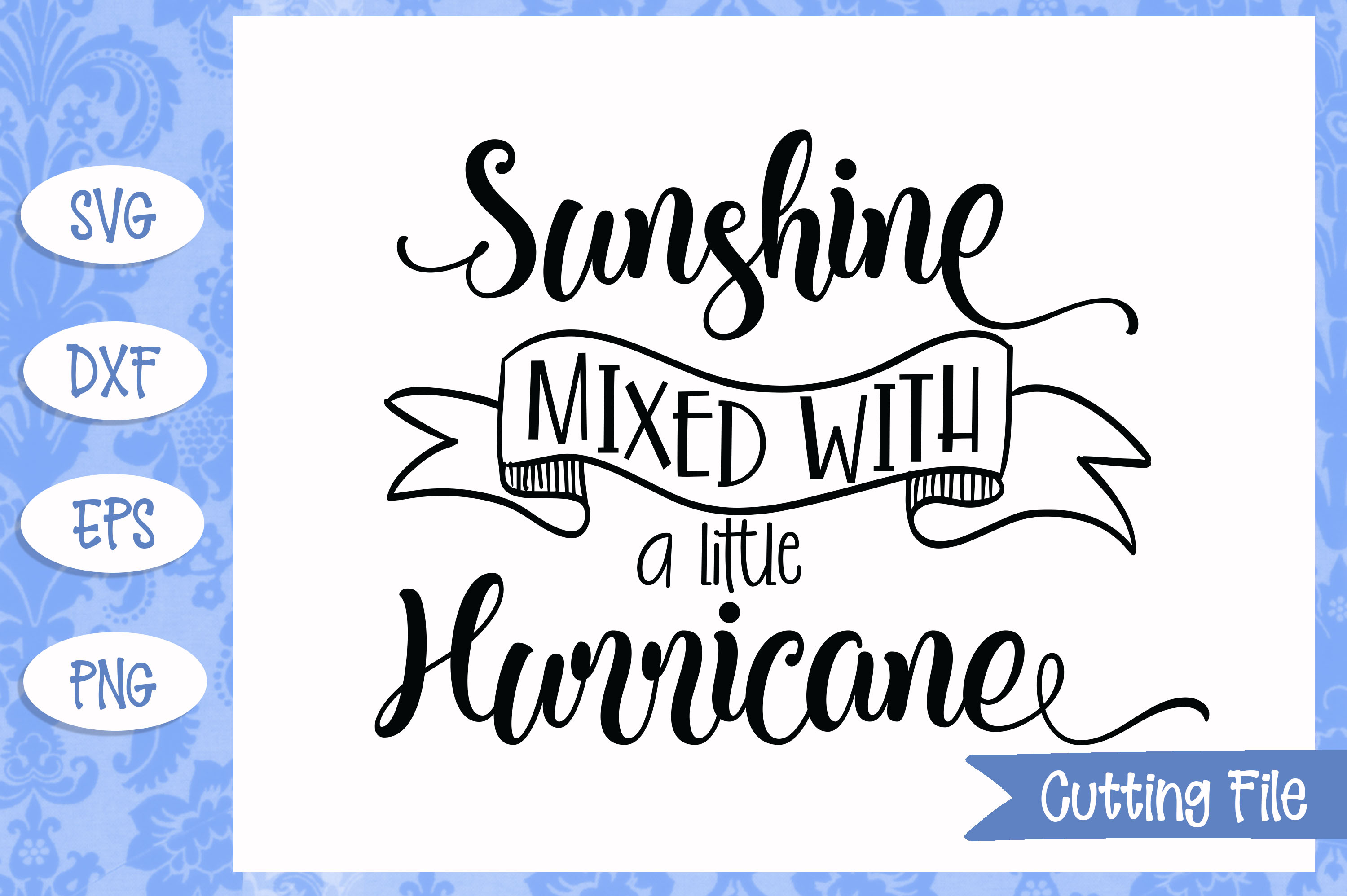Sunshine mixed with a little hurricane, SVG File