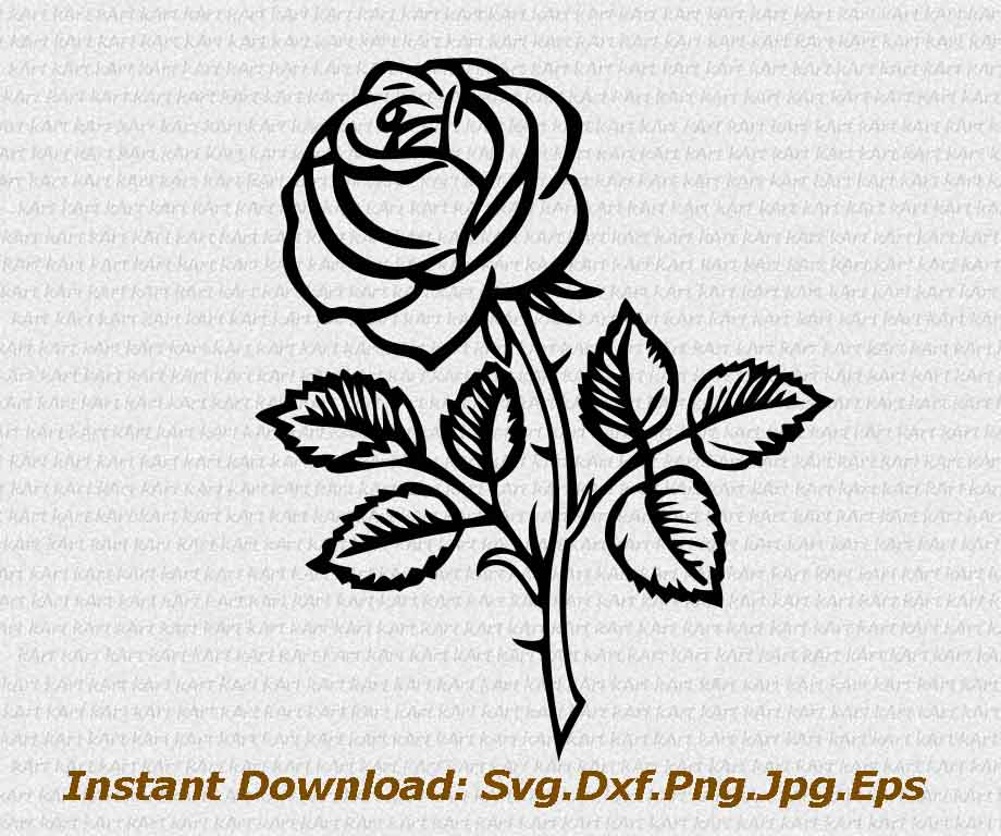 Flower rose split circle Monogram svg dxf ready for cut file