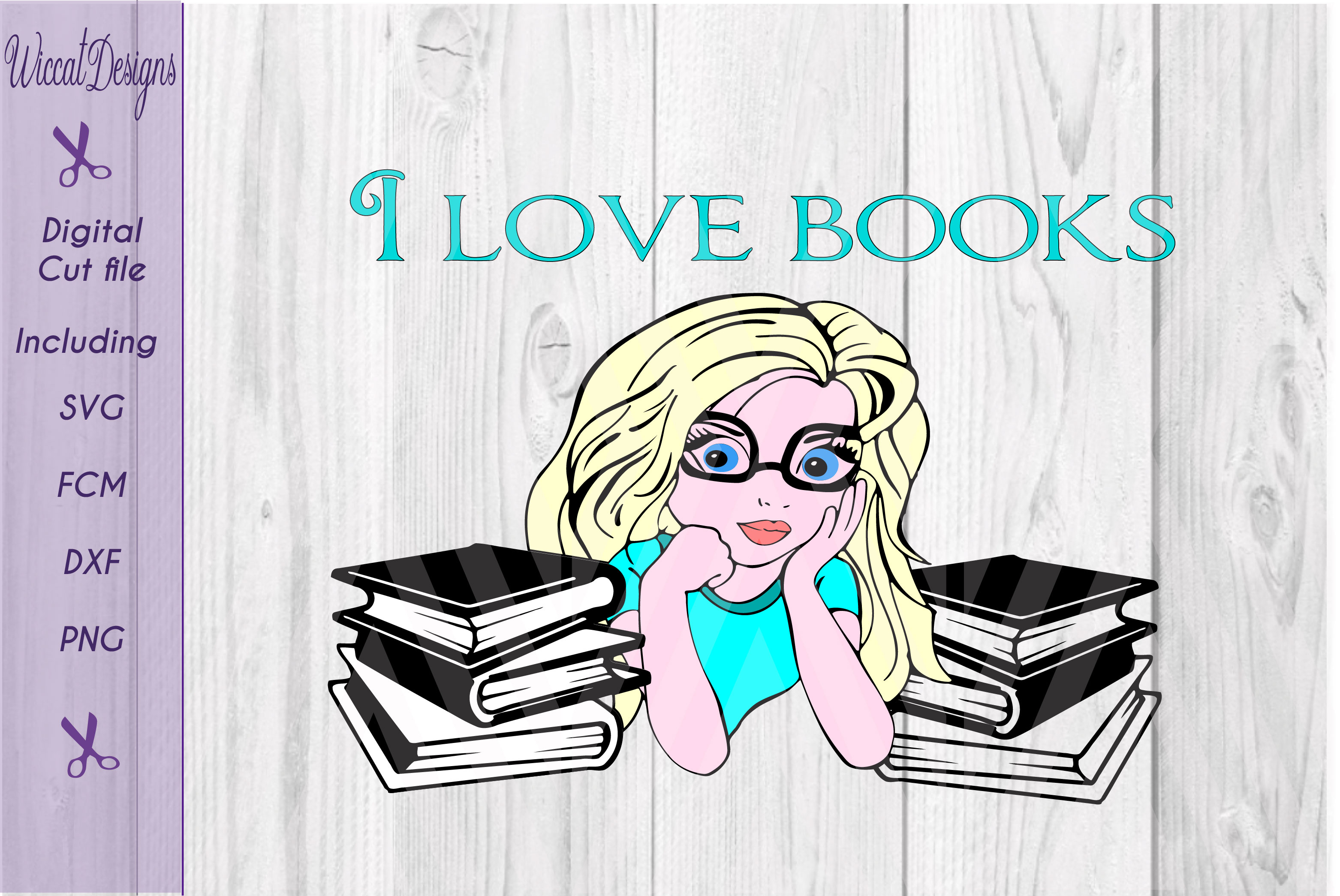 Download Bookworm svg, librarian character, cartoon cut files