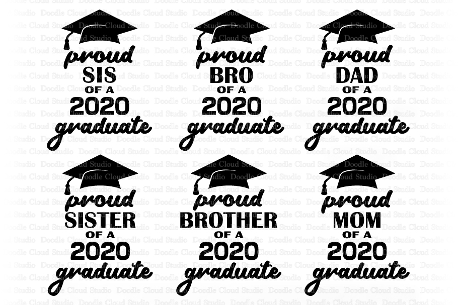 Proud Family of a 2020 Graduate SVG, Mom Dad Sister Brother
