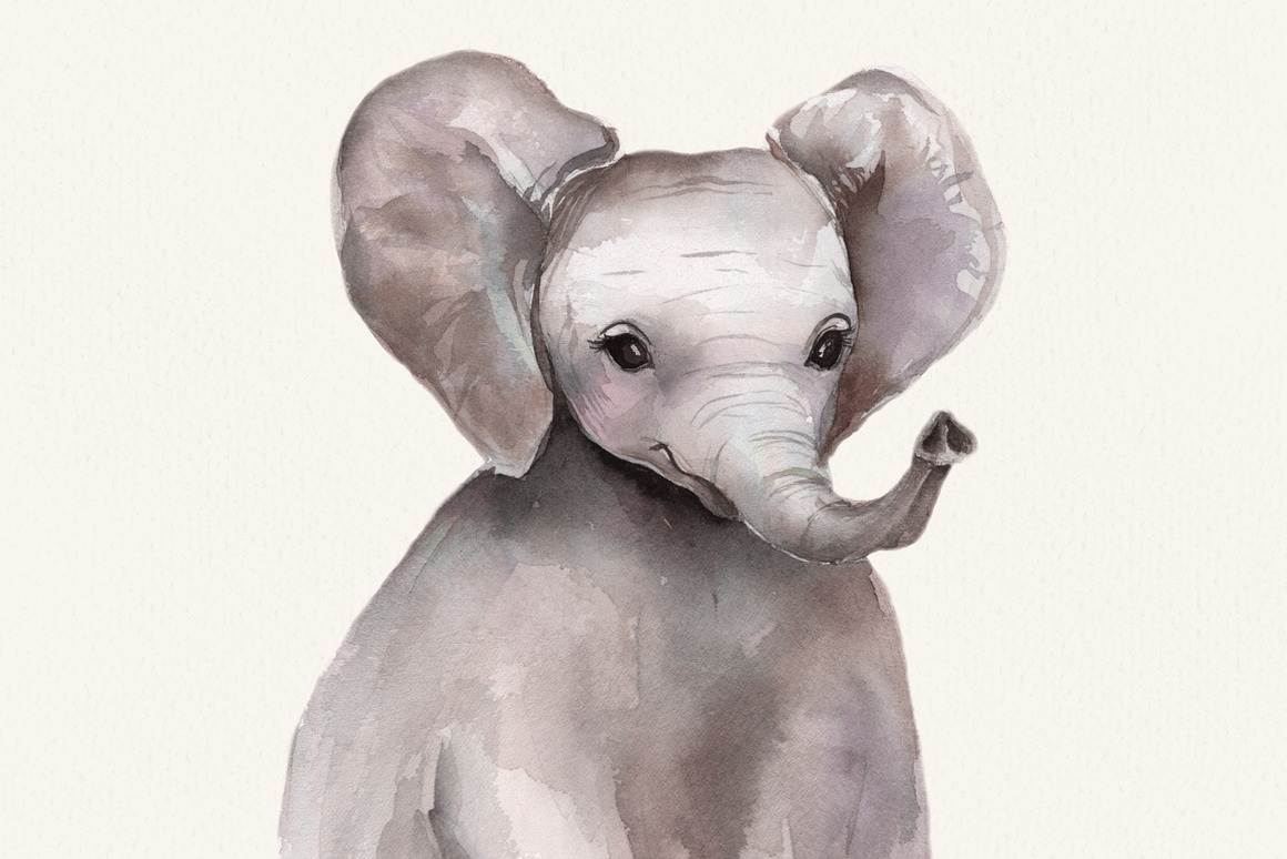 Cute watercolor animals