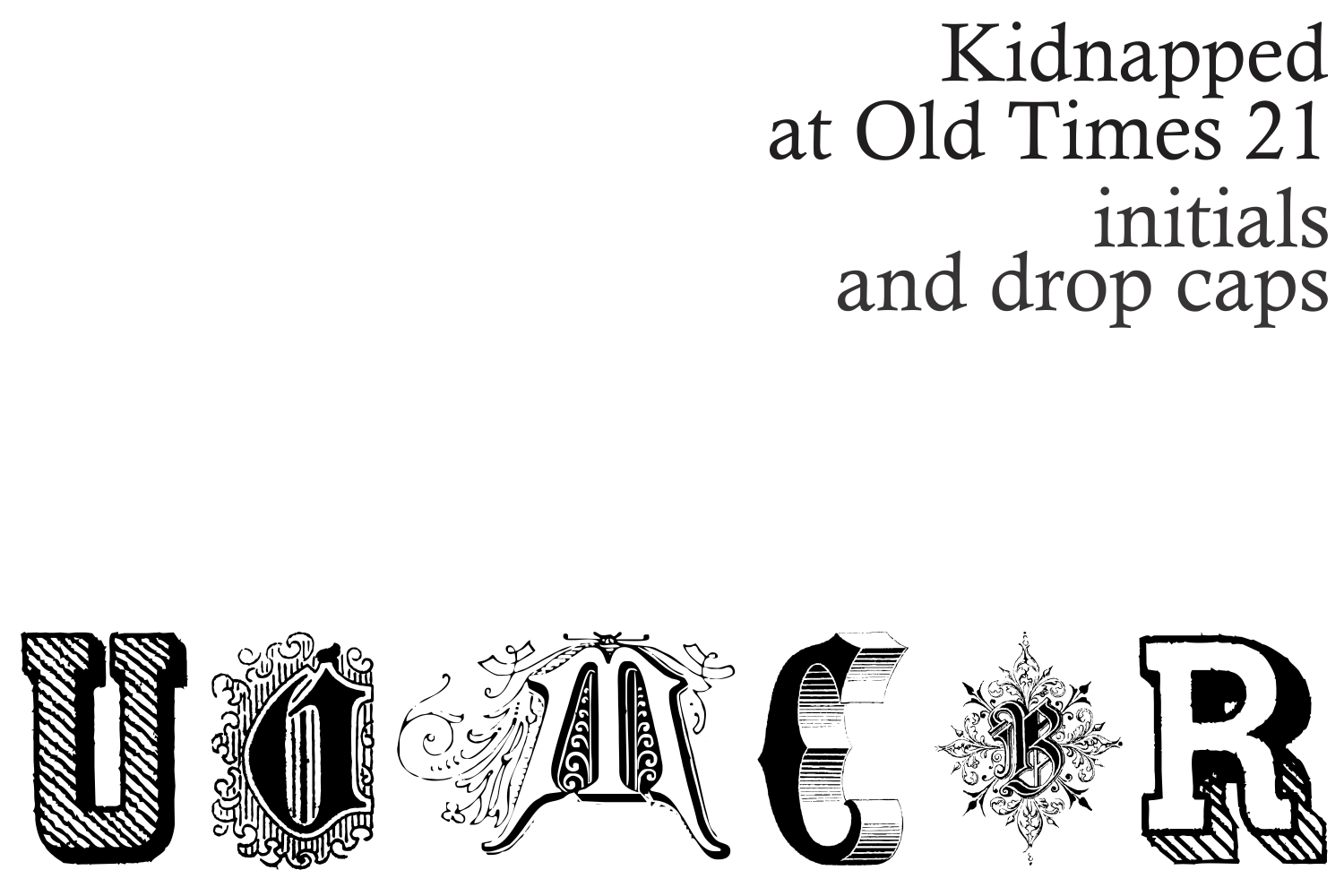 Free Kidnapped At Old Times 21 Script Fonts