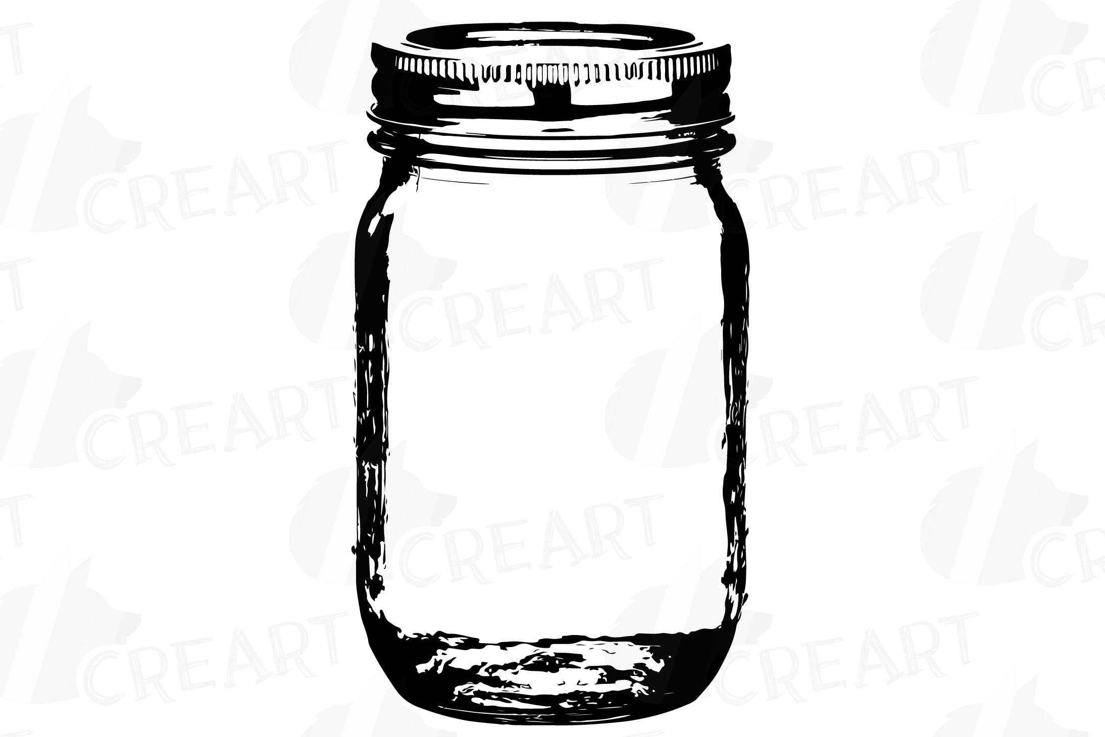 Mason Jars clipart, Glass Jars clip art, Jar crafts, Jar sil (108110 ...