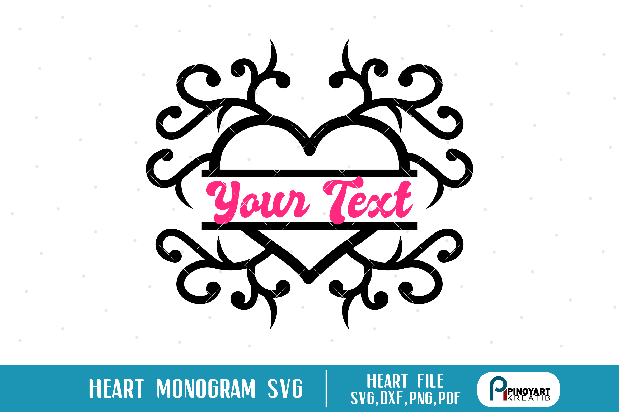 Download heart svg, heart svg file, heart monogram svg, heart ...