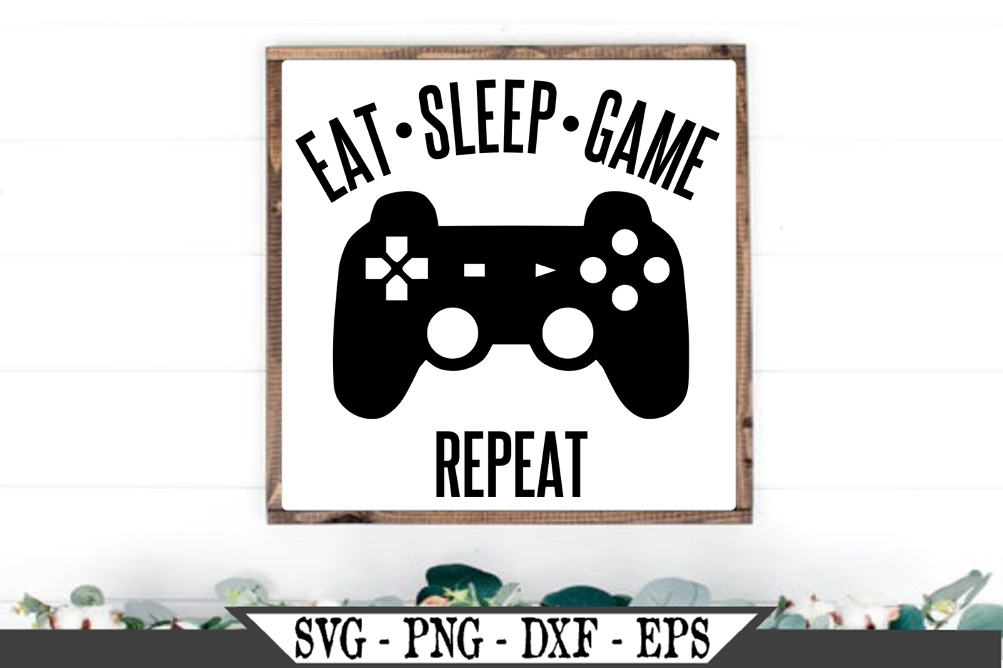 Funny Eat Sleep Game Repeat SVG Design