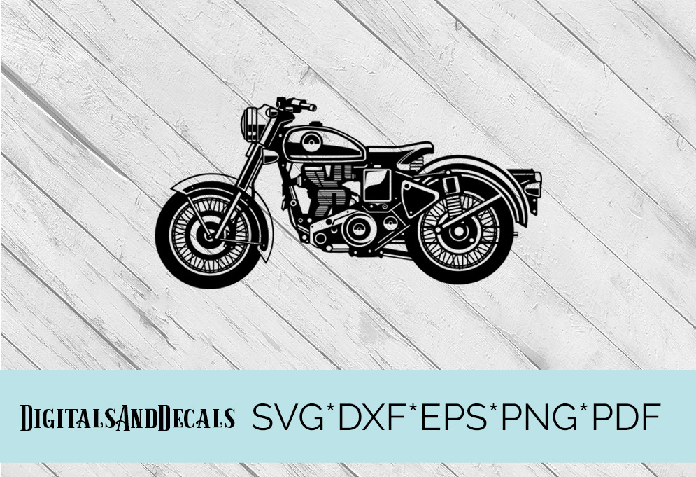 Download Vintage Motorbike, Motorcycle SVG Cutting File (58334 ...