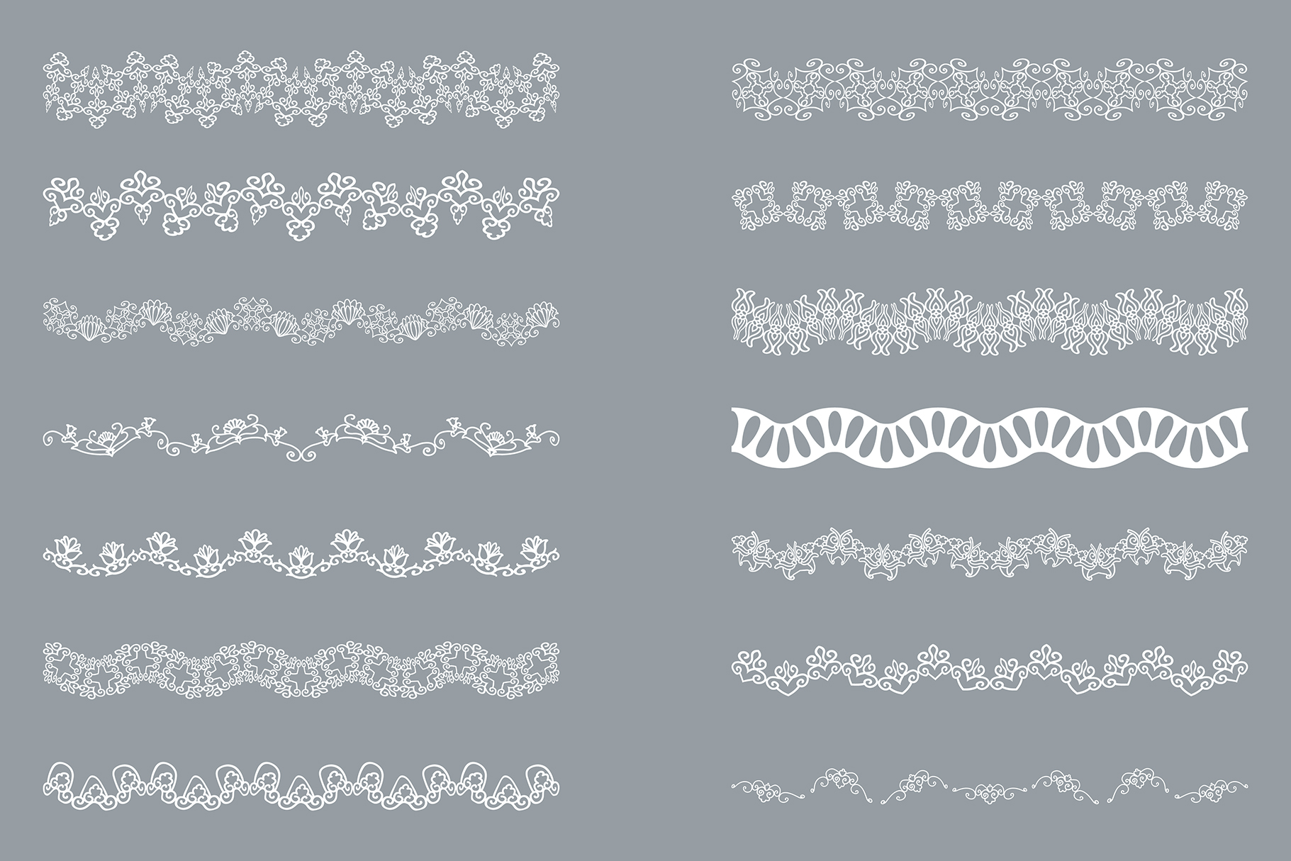 White Lace Borders Clipart & Vectors - White Lace Borders