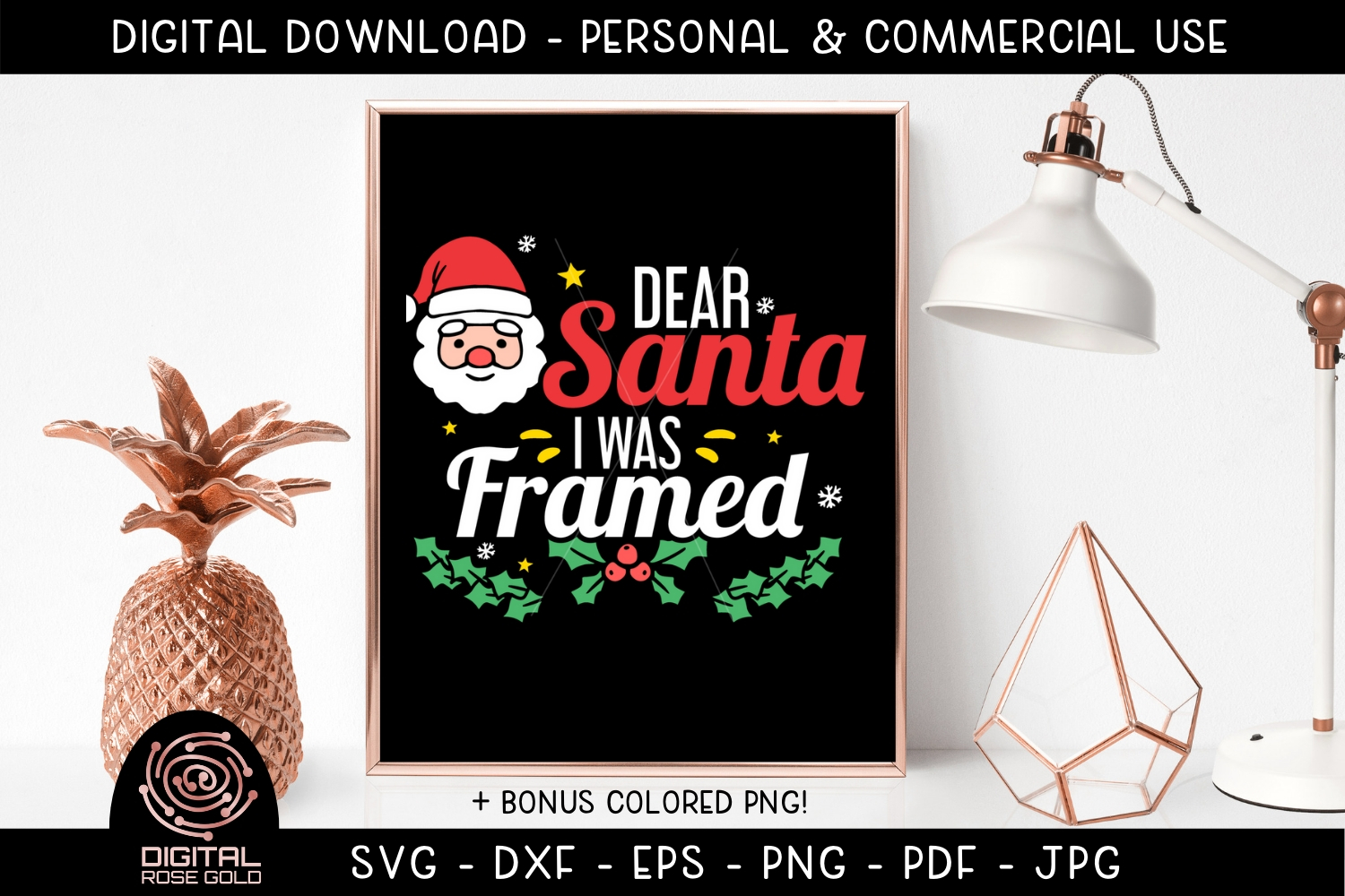 Dear Santa I Was Framed - Funny Holiday SVG, Christmas SVG (302797