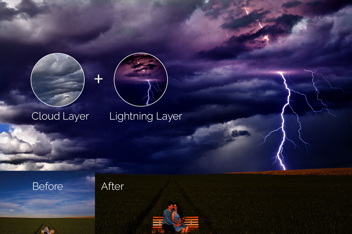 settings for lightning layer startrail photoshop