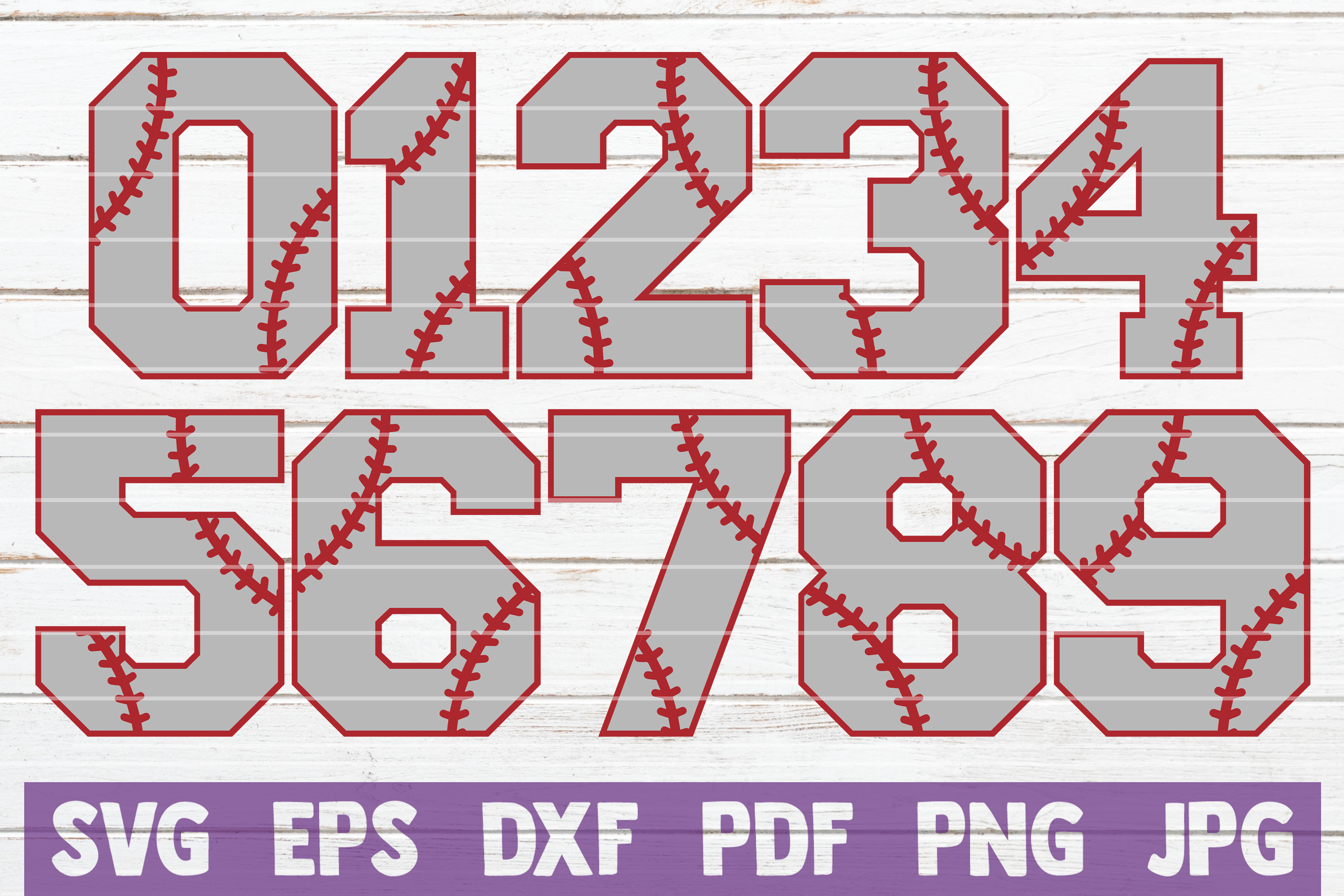 Baseball/Softball SVG Numbers | SVG cut file