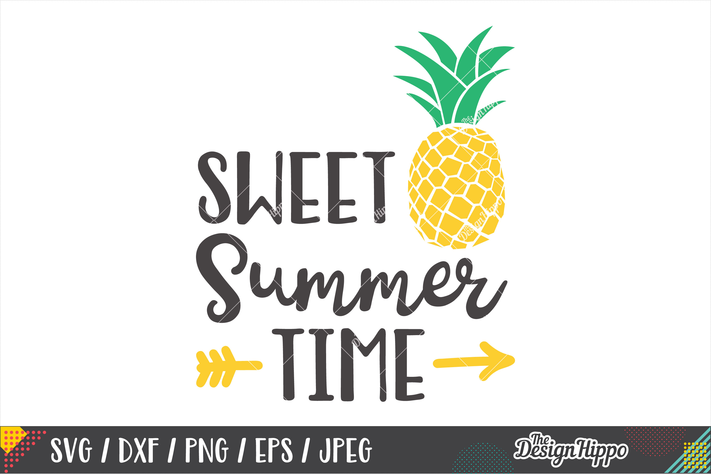 Sweet Summer Time Bundle of 4 SVG DXF PNG EPS Cutting Files
