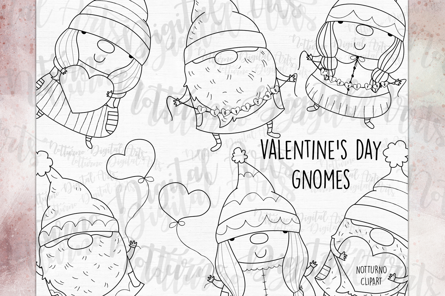 Download Valentine Gnome Svg Eps Png And Jpeg Format Set Of 6 PSD Mockup Templates