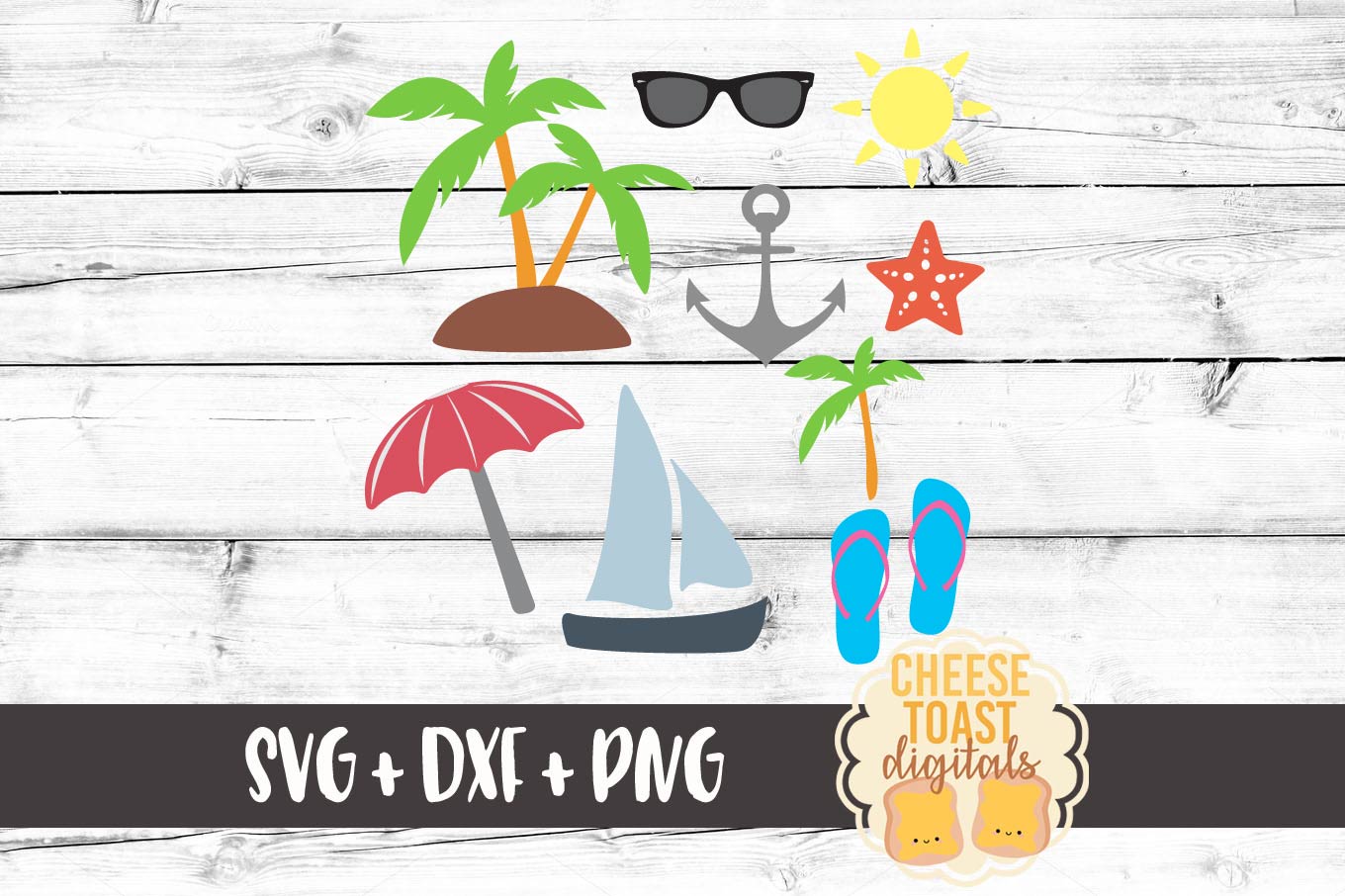 Download Palm Trees - Flip Flops - Anchor - Boat - Summer SVG Files ...