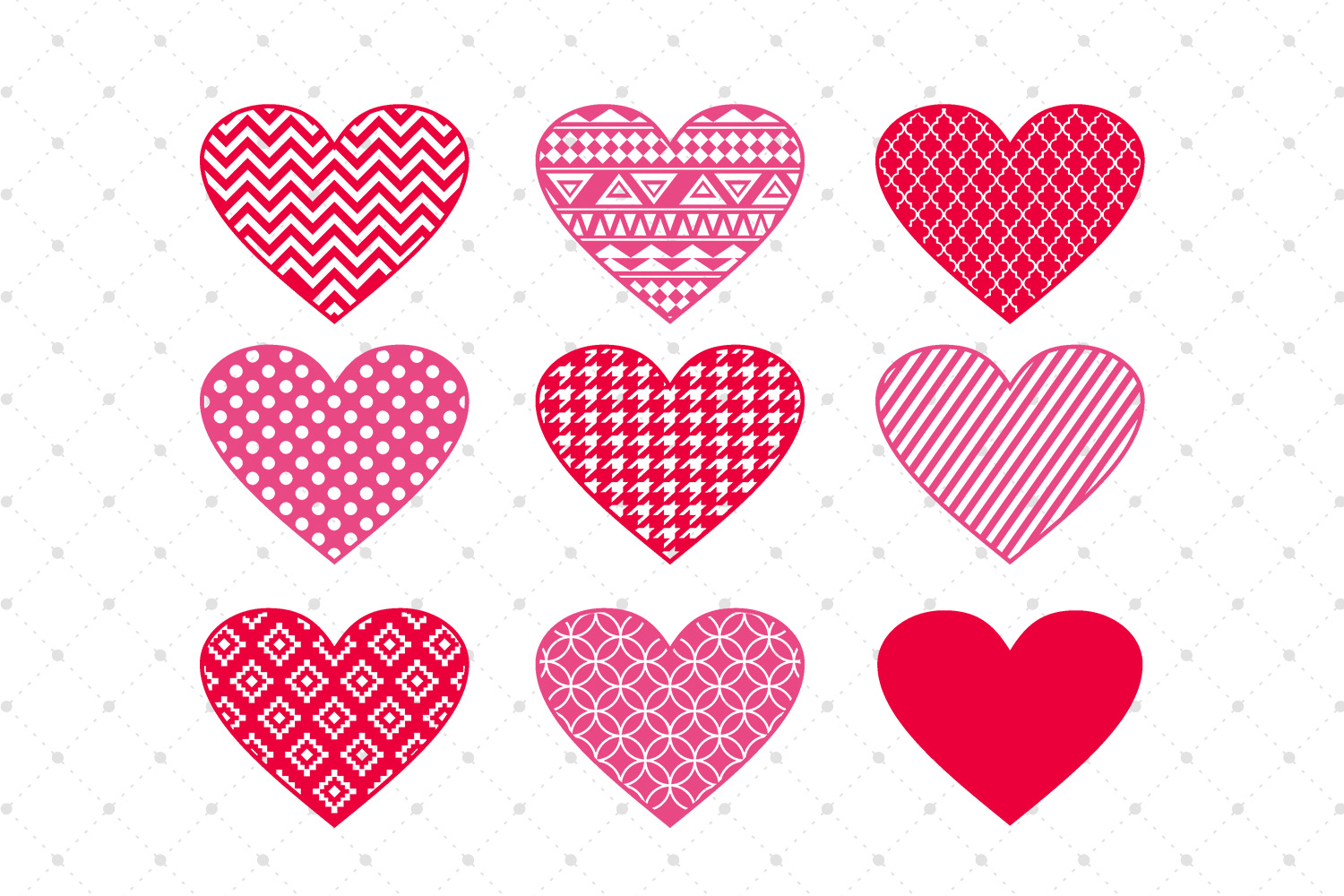Valentines Day Hearts SVG Cut Files (49998) | Cut Files | Design Bundles