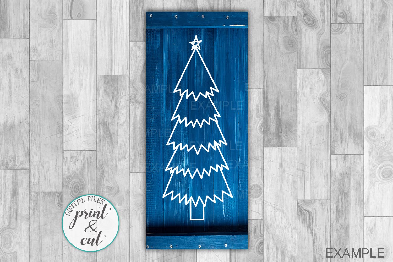 Download Primitive Vintage Christmas trees bundle vertical sign svg