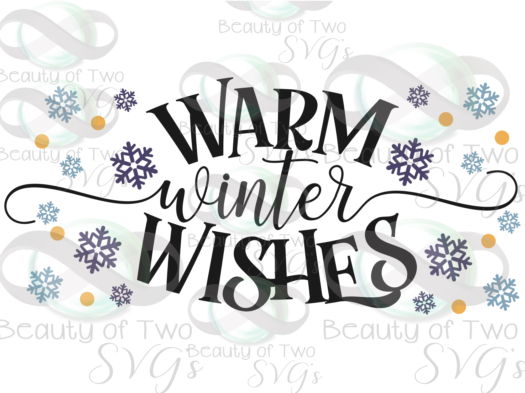 Download Winter Wishes svg, Winter svg sign design svg, snowflakes