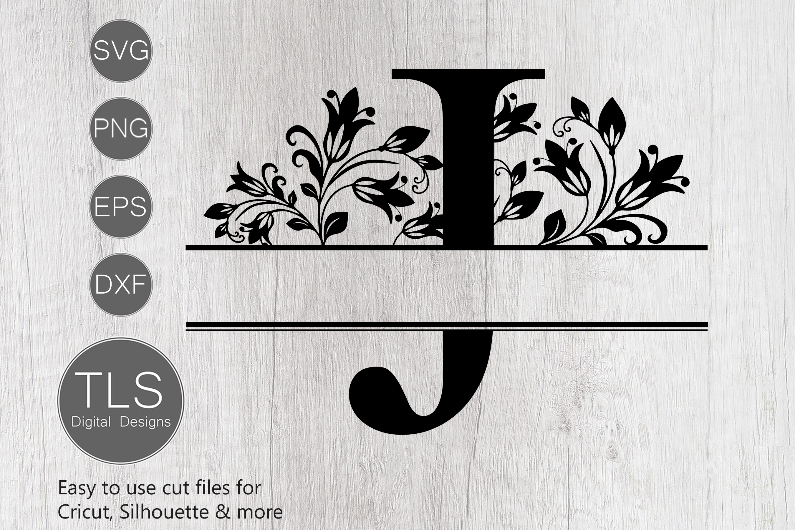 Split Monogram Letter J SVG, Letter J Monogram SVG (415168) | Cut Files 