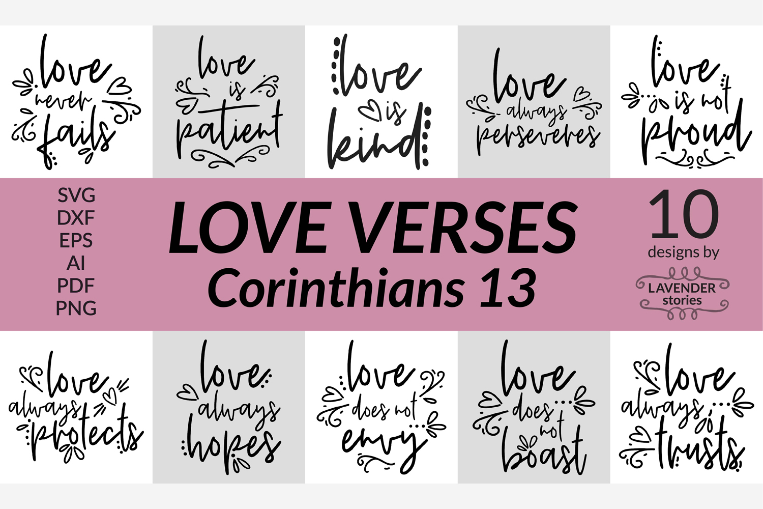 Download Love verses bundle - Christian SVG bundle - 10 designs ...