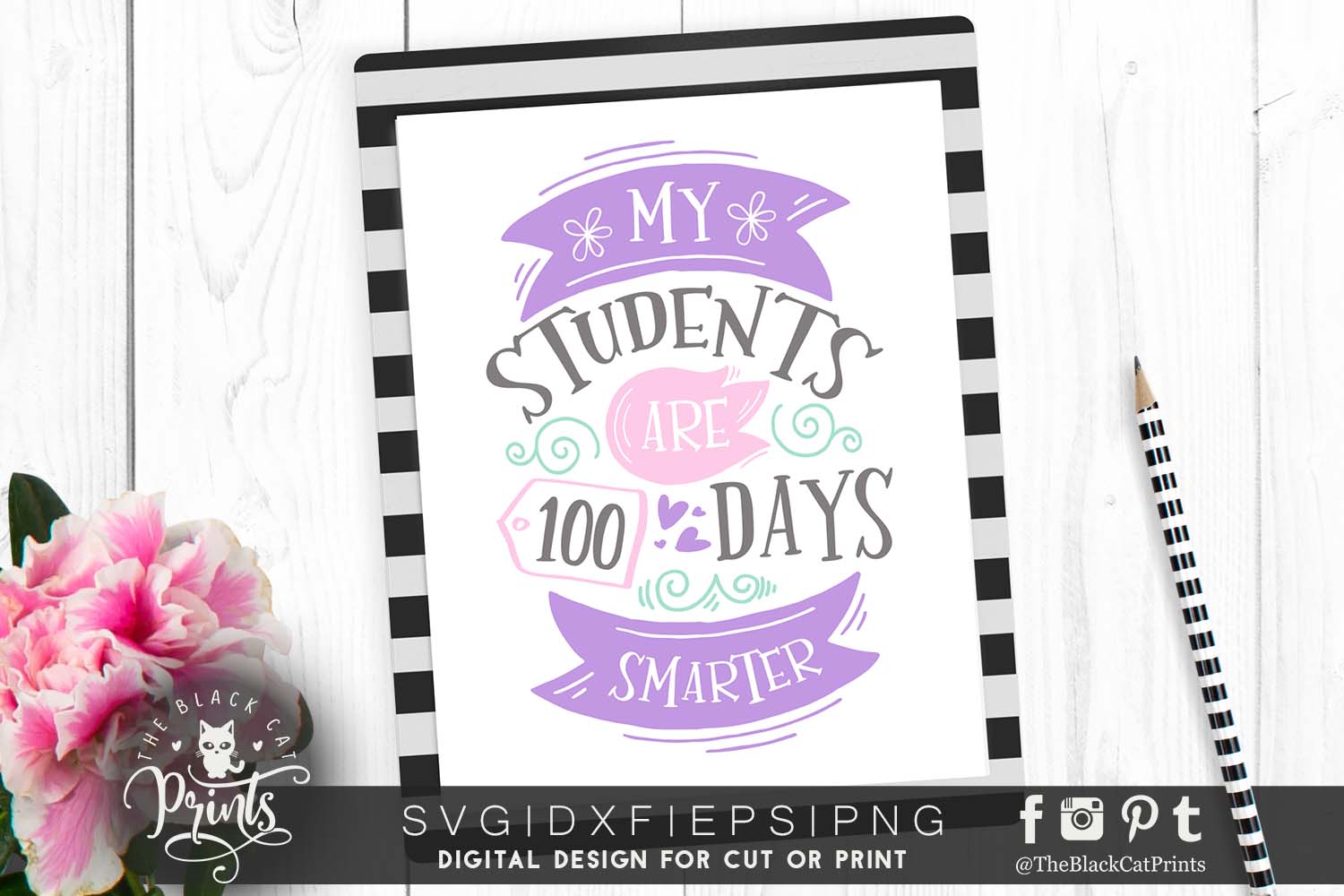 Download My students are 100 days smarter SVG DXF PNG EPS (57283) | Cut Files | Design Bundles