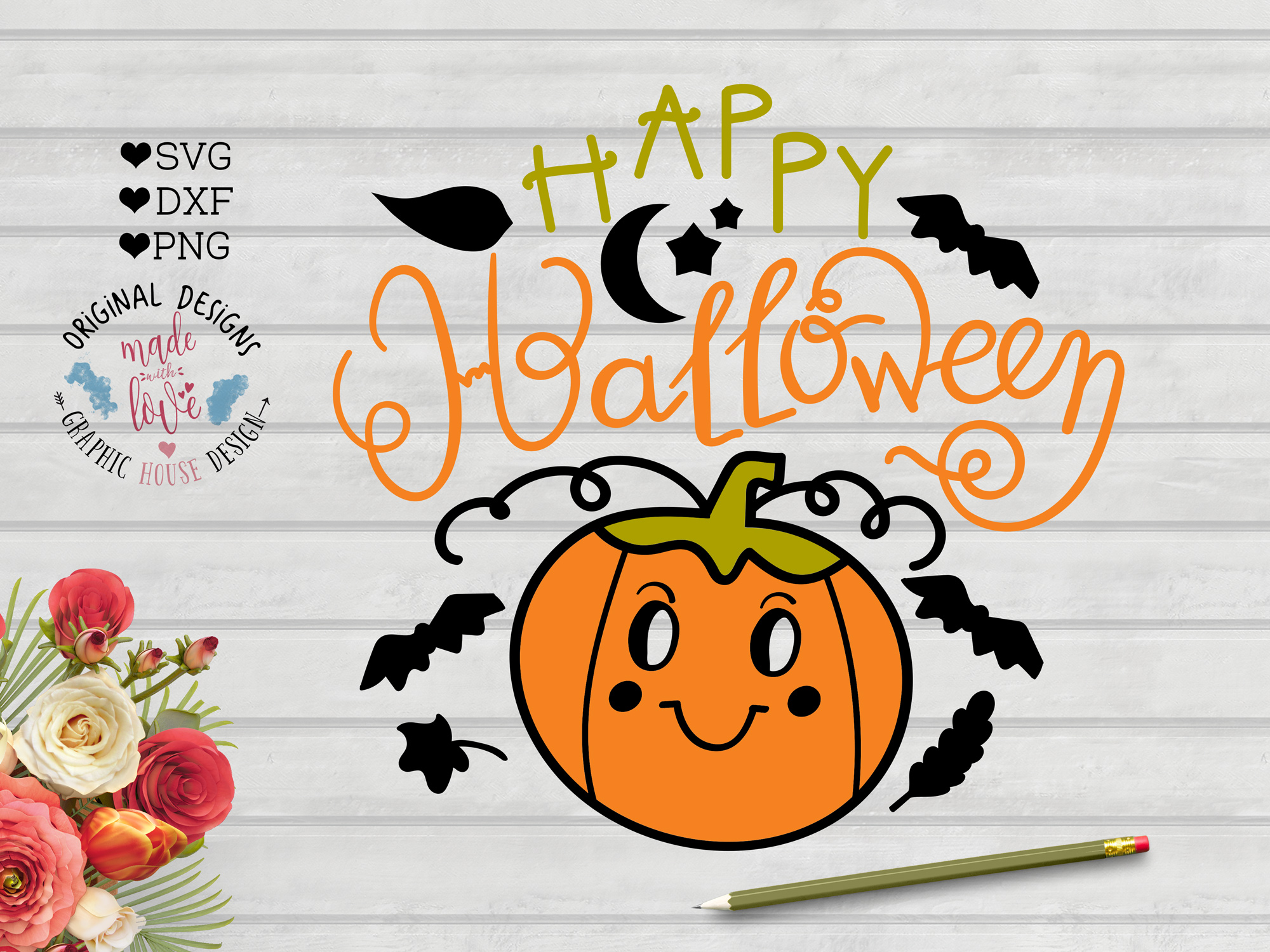 Download Happy Halloween Cut File SVG, DXF, PNG (29382) | SVGs ...