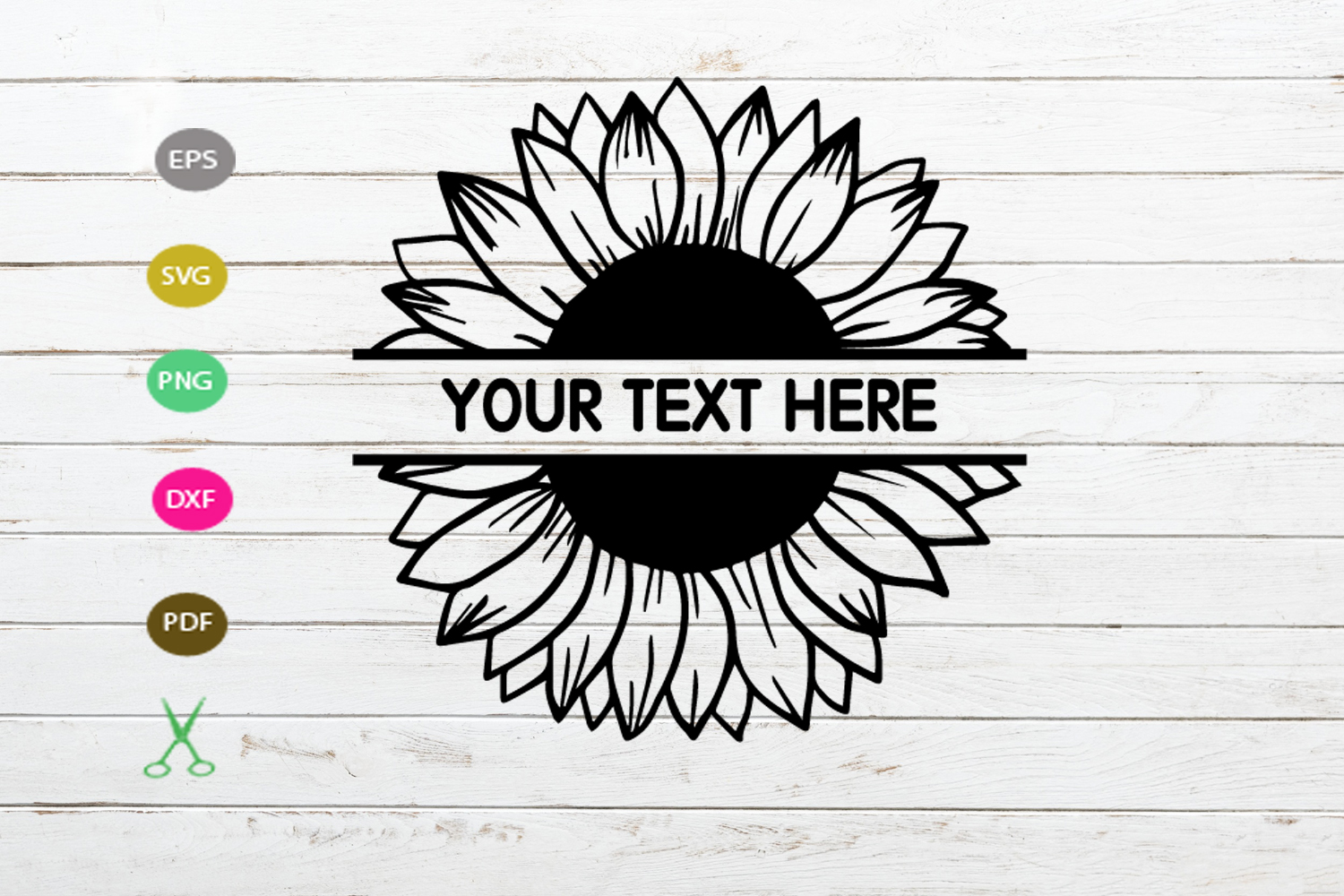 Download Split sunflower svg cut file for cricut,sunflower monogram