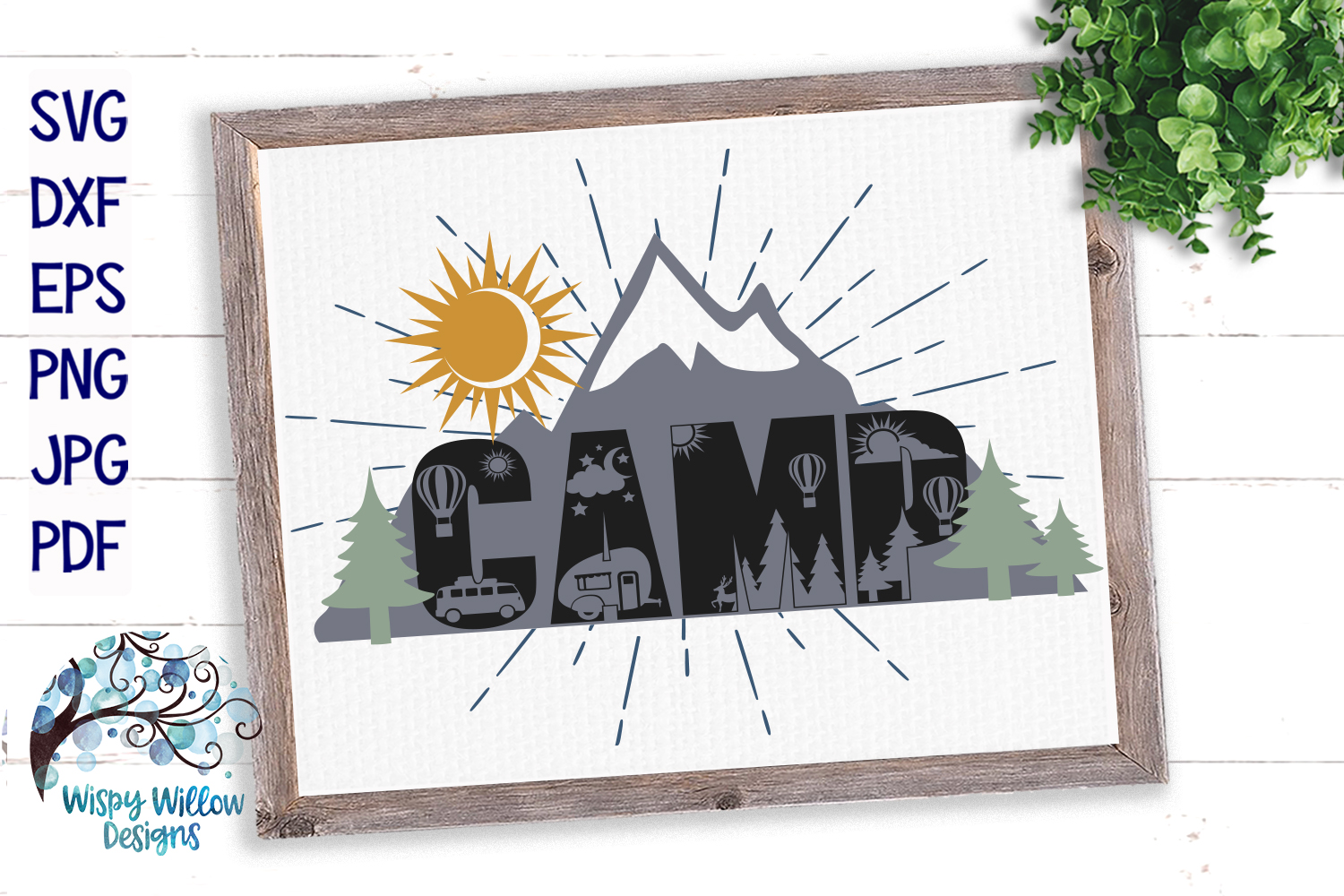 Download Camp SVG | Mountain Camping SVG Cut File