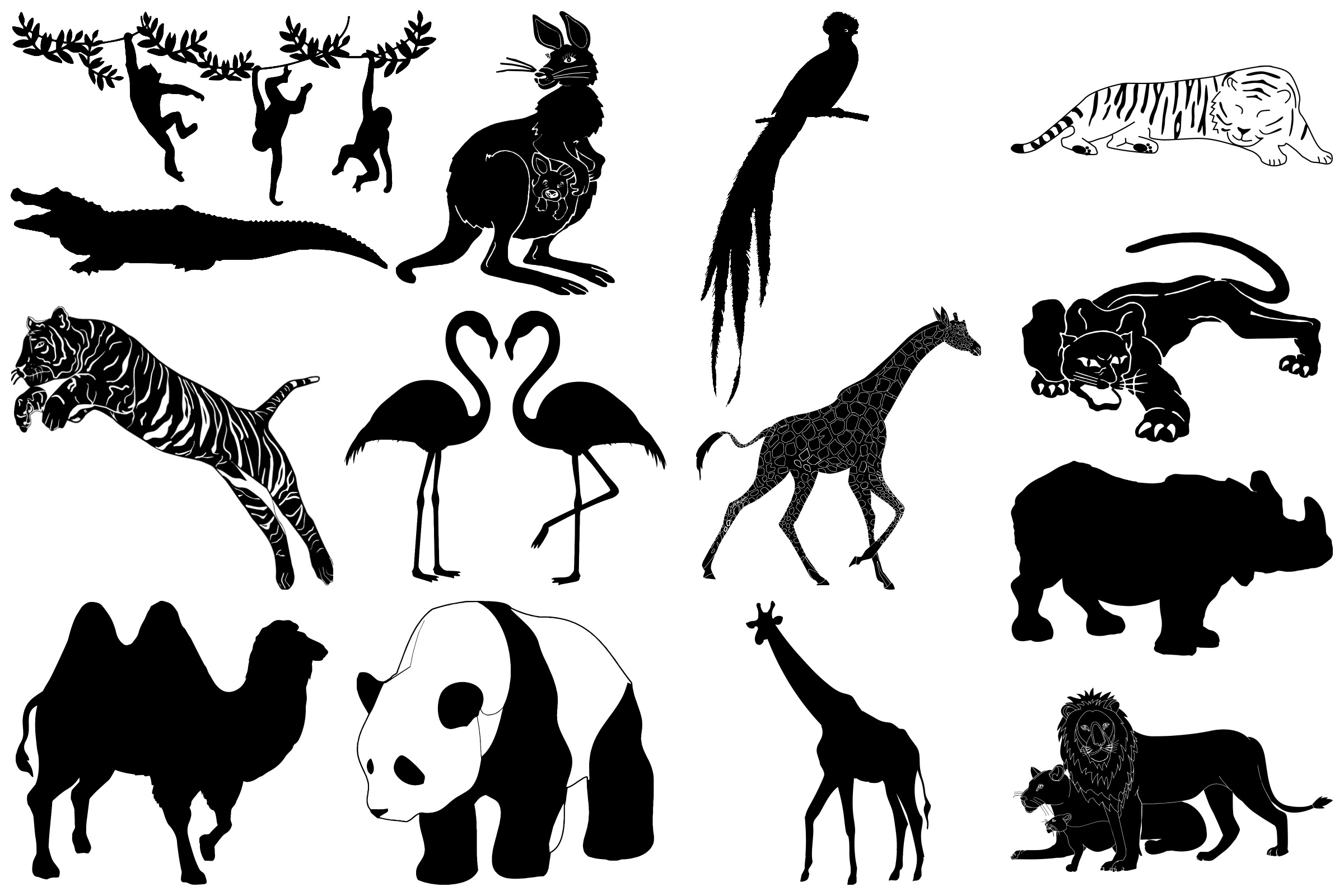 wild-african-animal-silhouettes-ai-eps-png-261637-illustrations