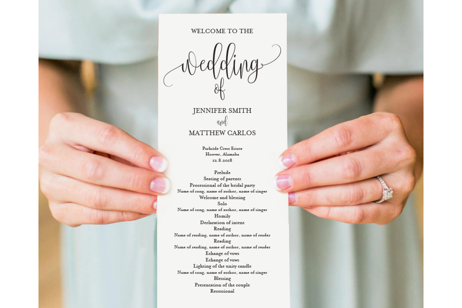 What Is A Wedding Program Card