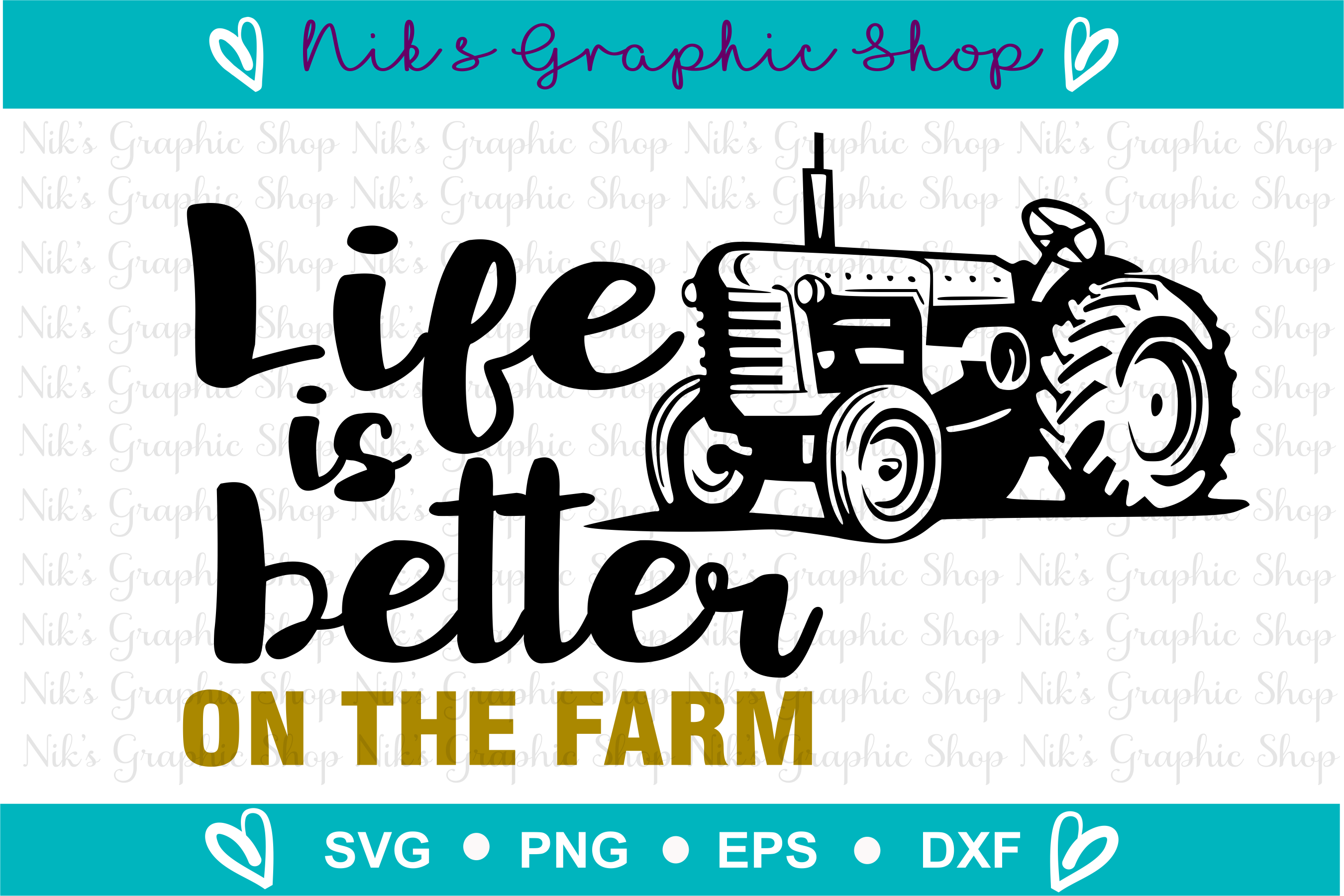 Download Life is Better svg, On the Farm svg, Tractor Svg, Farm ...