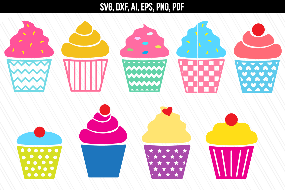 Download Cupcakes SVG/ DXF cutting files