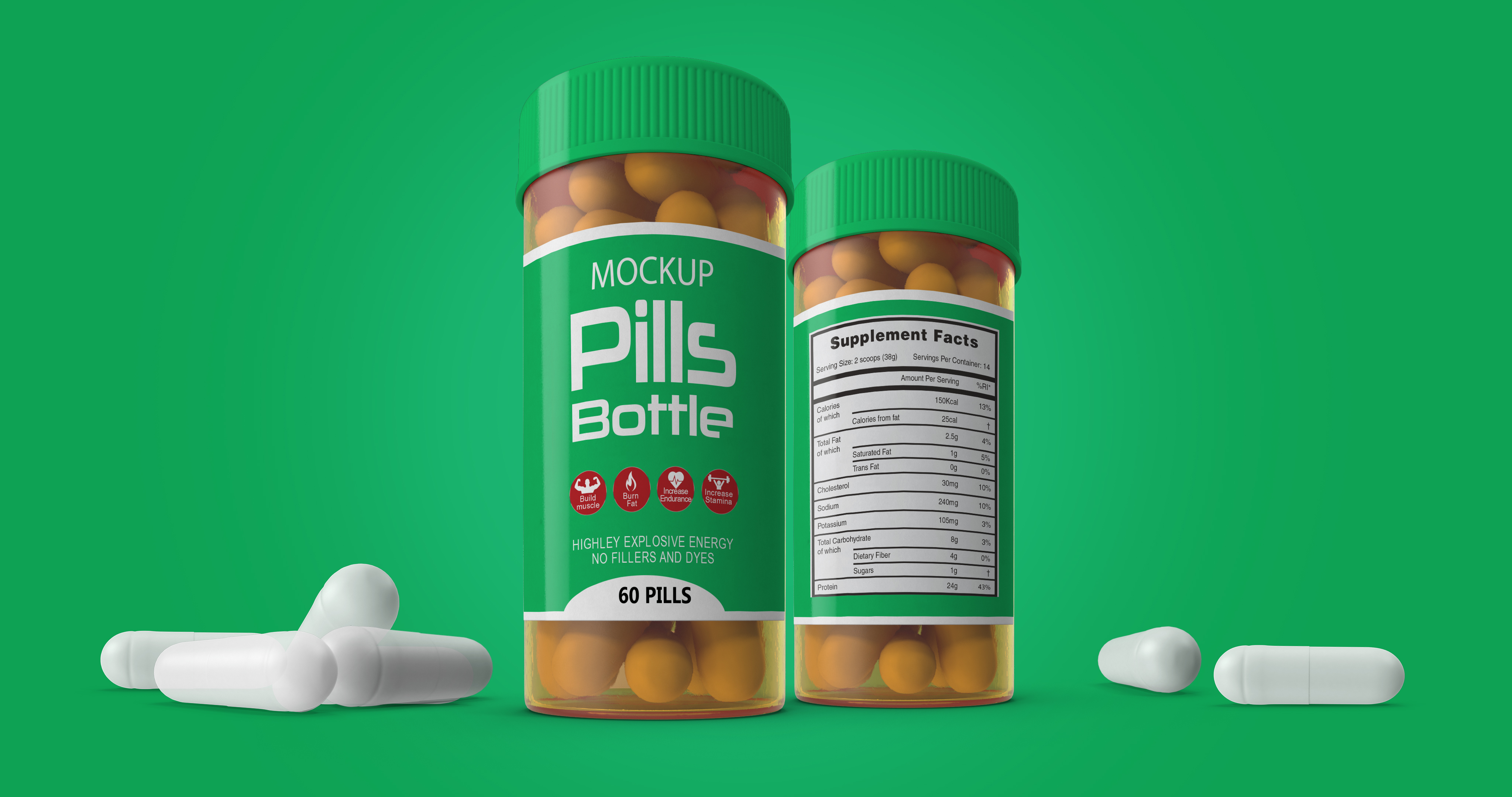 Pills Bottle (56464) Mock Ups Design Bundles