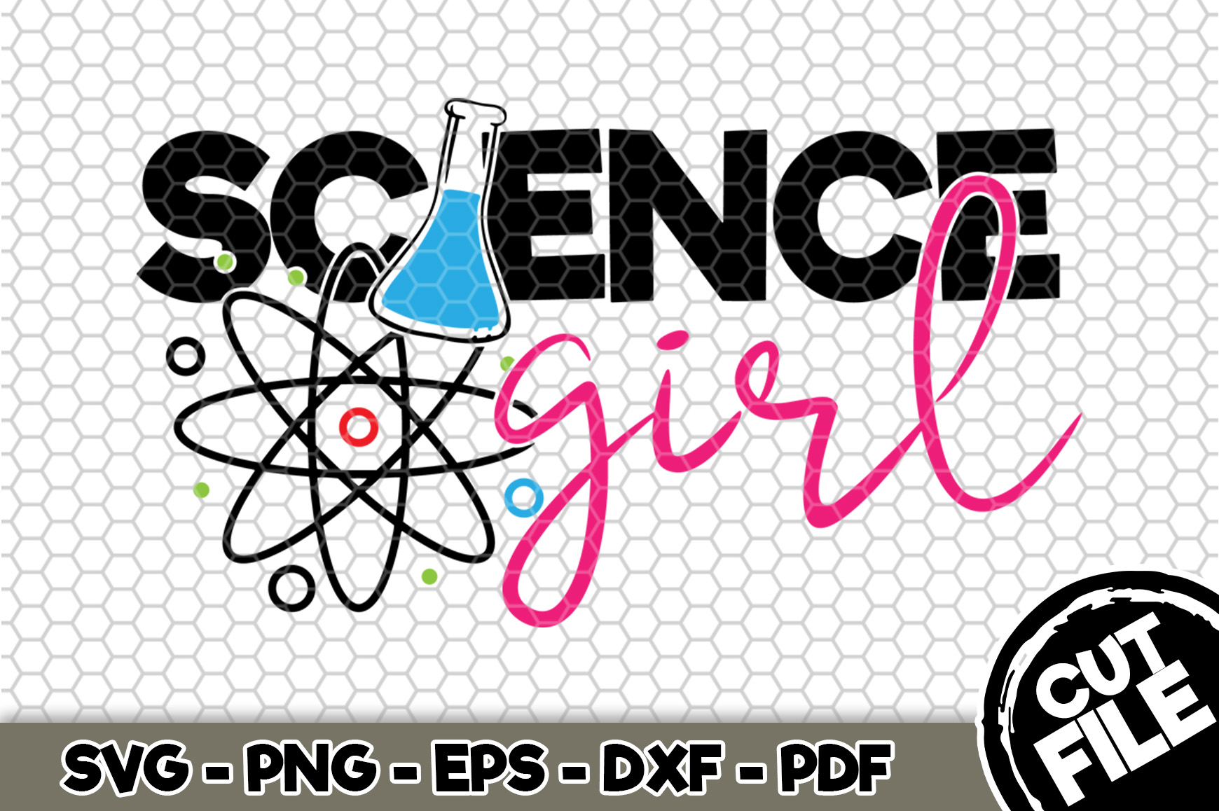 Science Girl - SVG Cut File n132