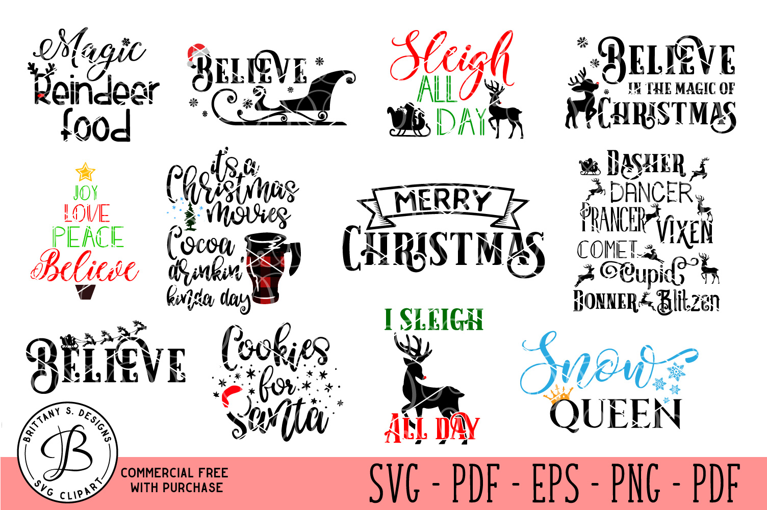 Christmas SVG Bundle, Christmas SVG, Christmas Pack Svg