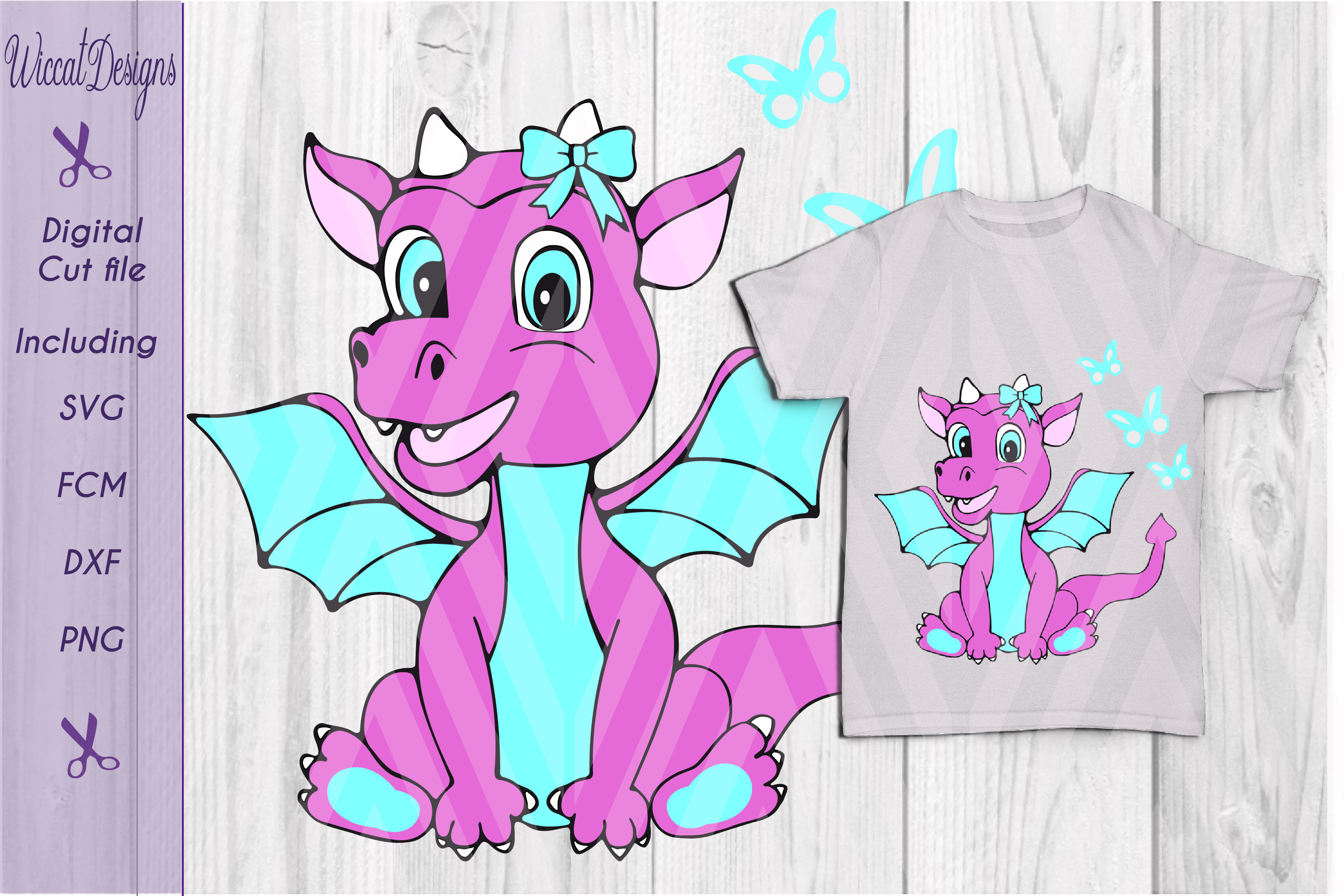 Download Girl dragon svg, Fantasy animal nursery svg cut file