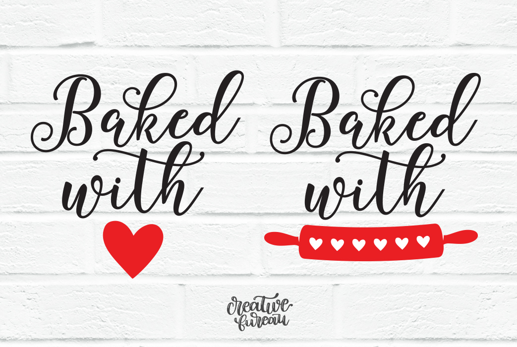 Baked With Love SVG, Kitchen SVG, Baking SVG (340630 ...