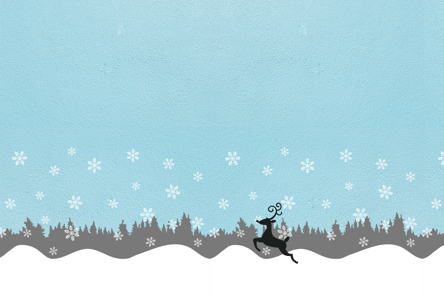 Seamless Winter Snow Scene with Deer SVG Design