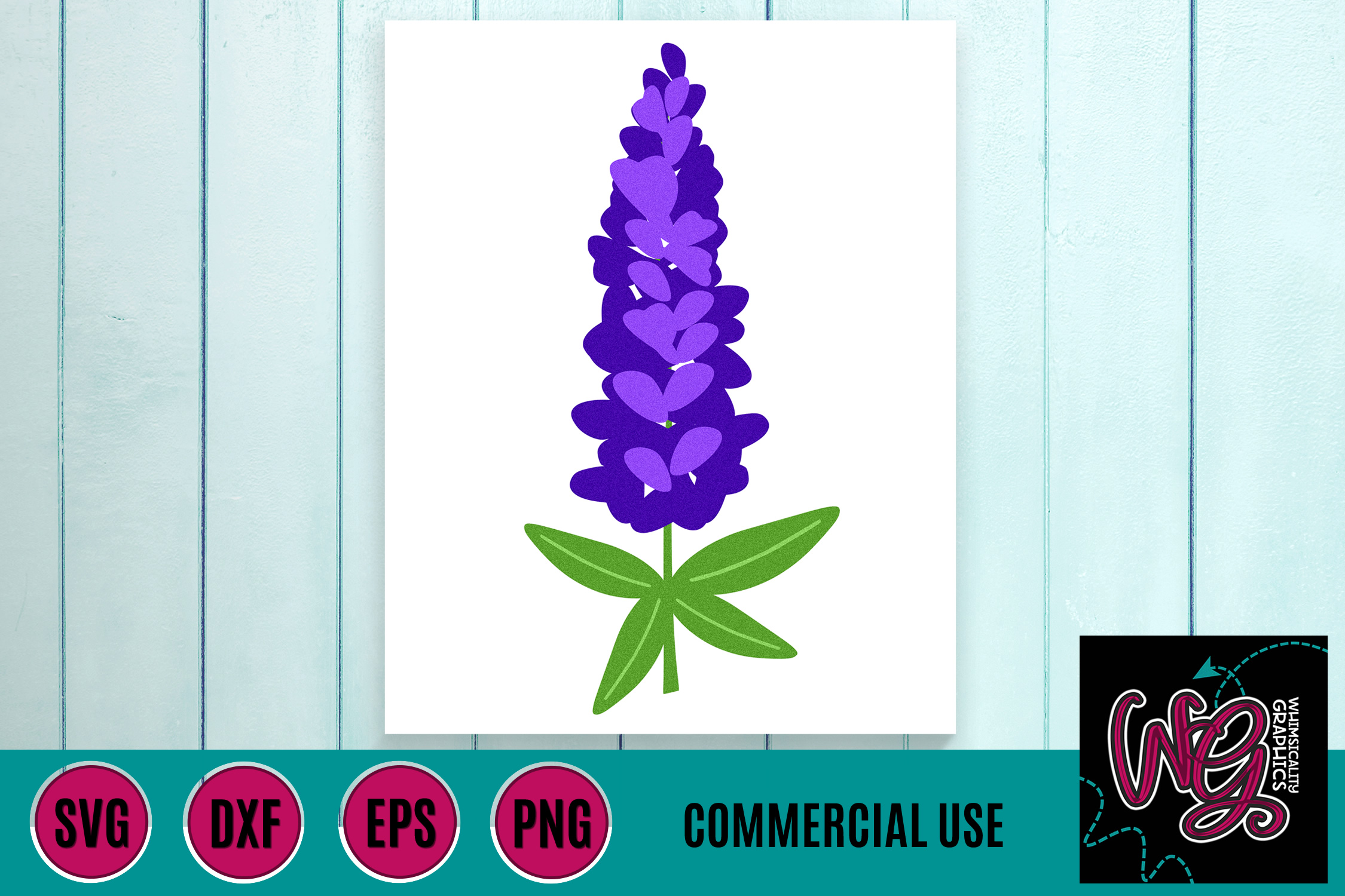 Download Blue Bonnet Flower SVG DXF PNG EPS Commercial (233033) | SVGs | Design Bundles