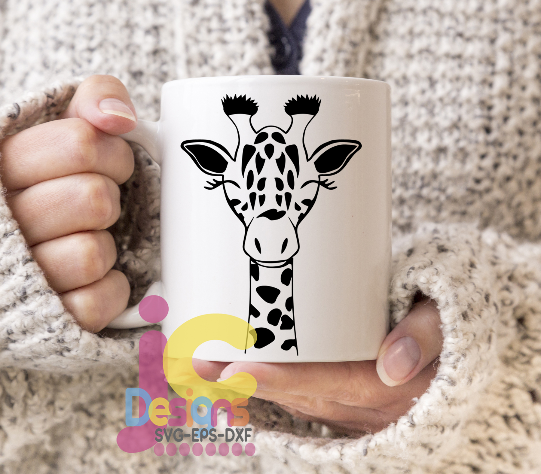 Download Baby Giraffe Face svg, Cute Fun Safari Giraffe head cut ...