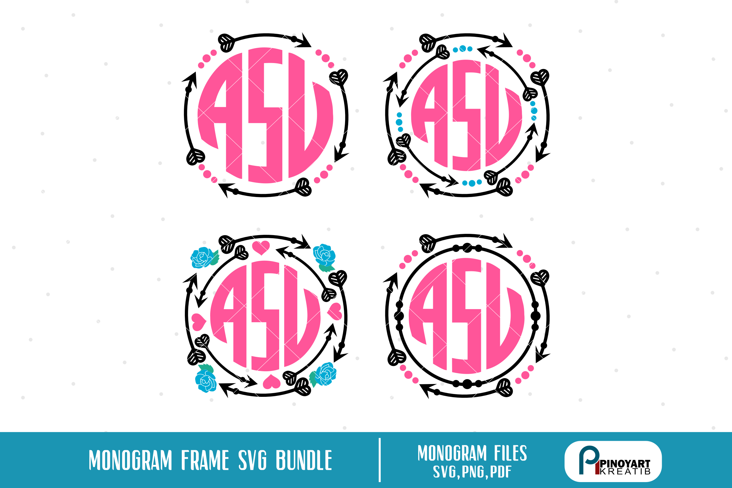 Download Monogram Frames SVG Bundle, Monogram Svg, Monogram Vector