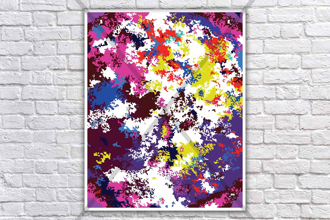 Rainbow colors print, Abstract colourful, Abstract Wall art, Modern
