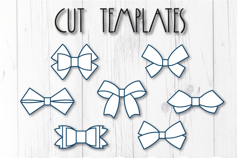 Download 7 Hair bow template SVG, Faux leather bow template Cricut