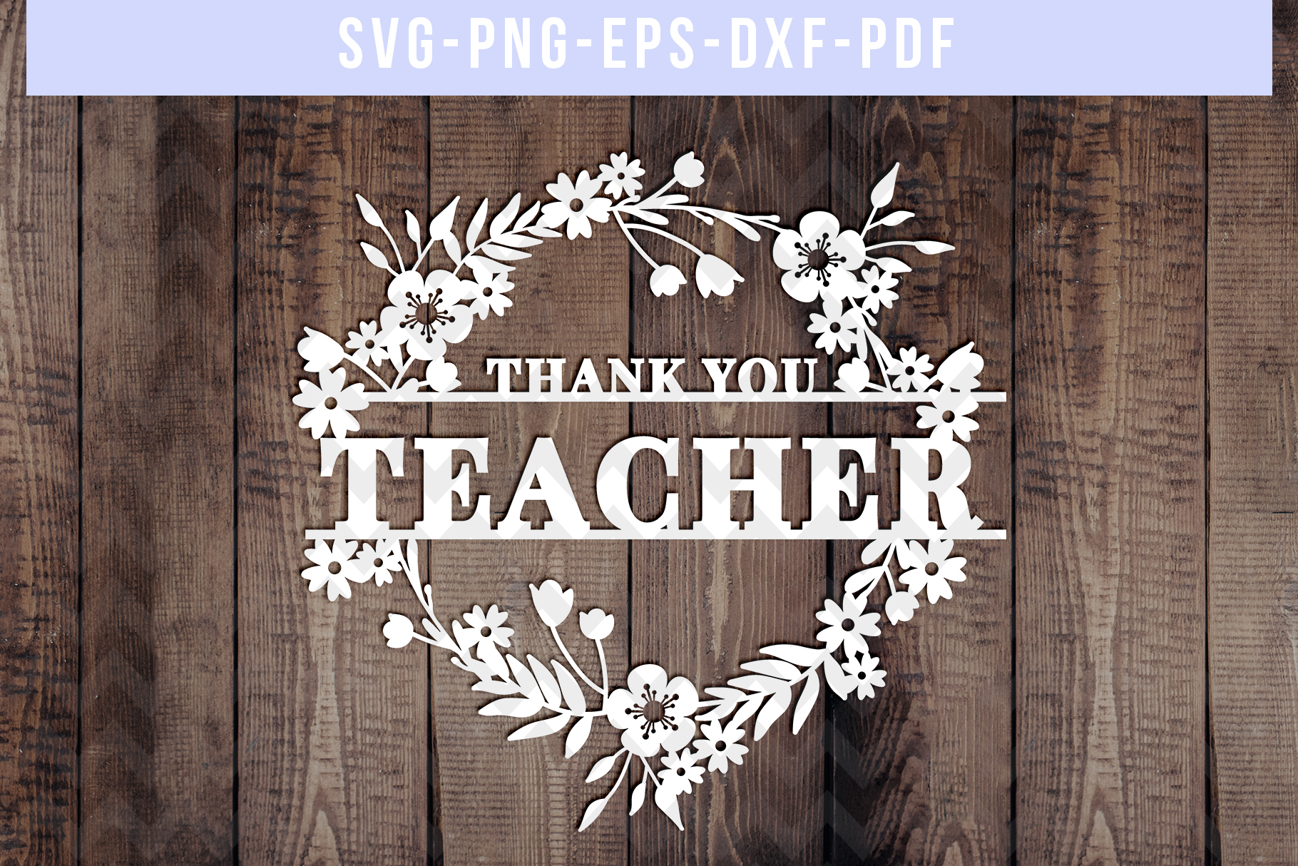 Download Thank You Teacher Paper Cut Template, Back To School SVG PDF